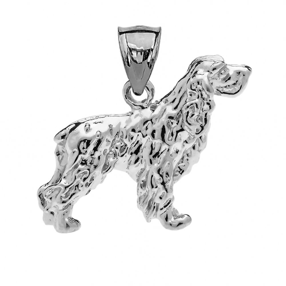Sterling Silver Cocker Spaniel Charm Pendant Necklace for Women - Handmade Dog Lover Jewelry Gift - Perfect for Pet Owners, Animal Lovers & Everyday Wear