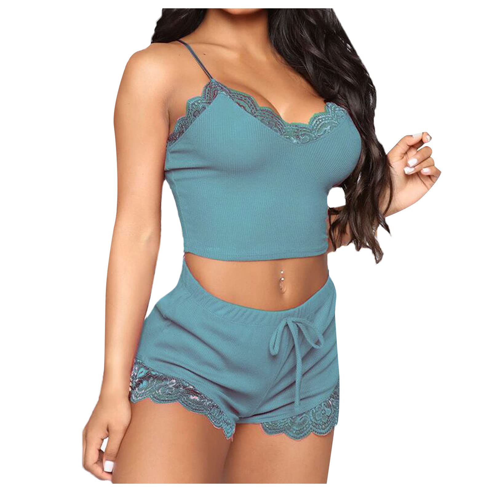 Sexy Lace Pajama Set for Women - Nightwear & Loungewear for Sleep & Relaxation