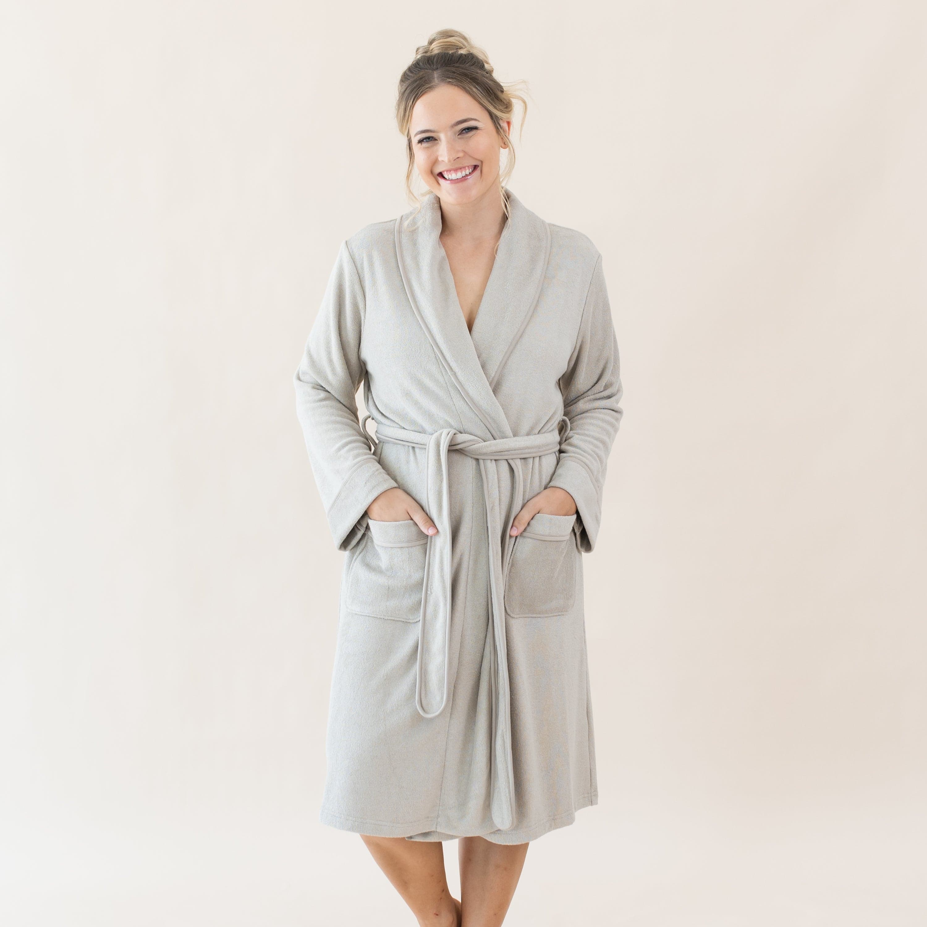 Luxury Soft Plush Almond Brown Bathrobe for Adults - Cozy Spa, Loungewear & Relaxation at Home