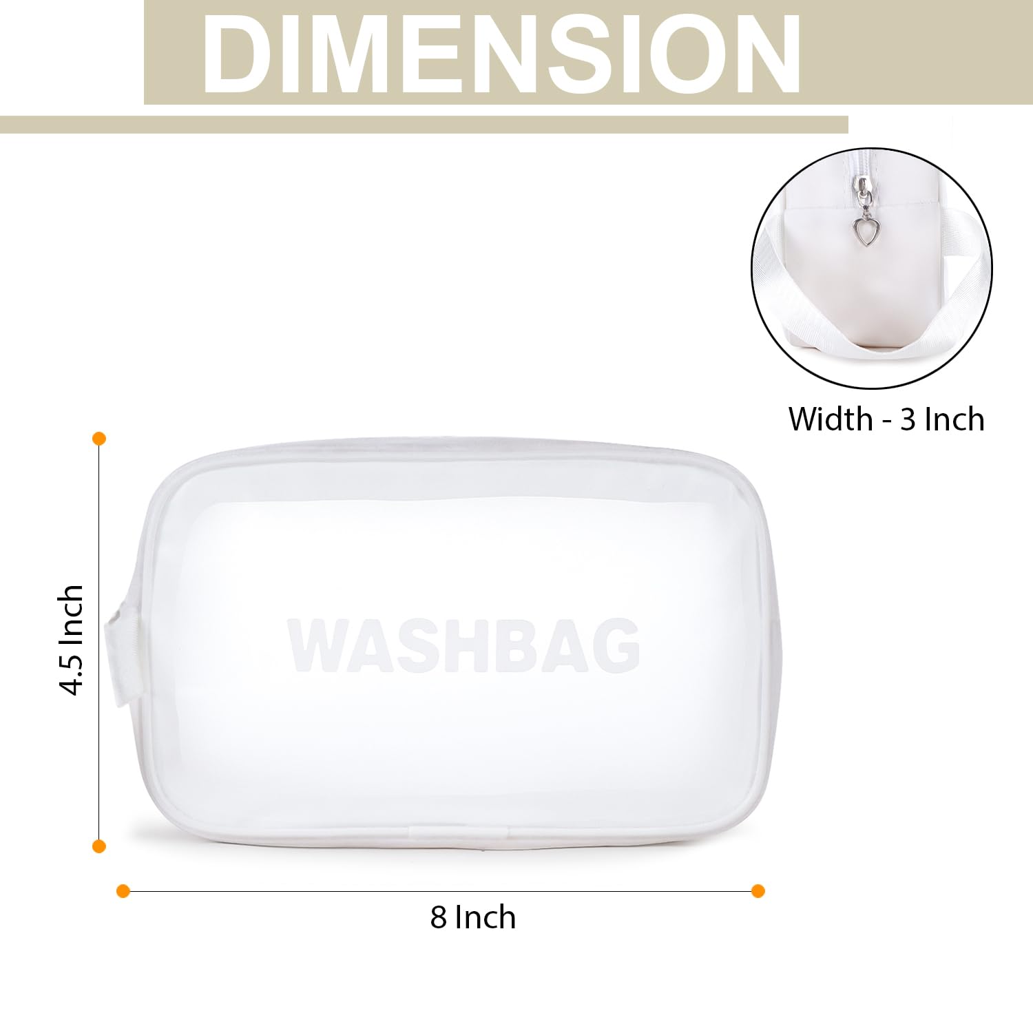 Waterproof PVC Cosmetic Bag for Women - Large Multi-Functional Makeup Pouch & Toiletry Storage Wash Bag | Travel, Gym, Beach Essentials Organizer | Durable Makeup Case for Girls