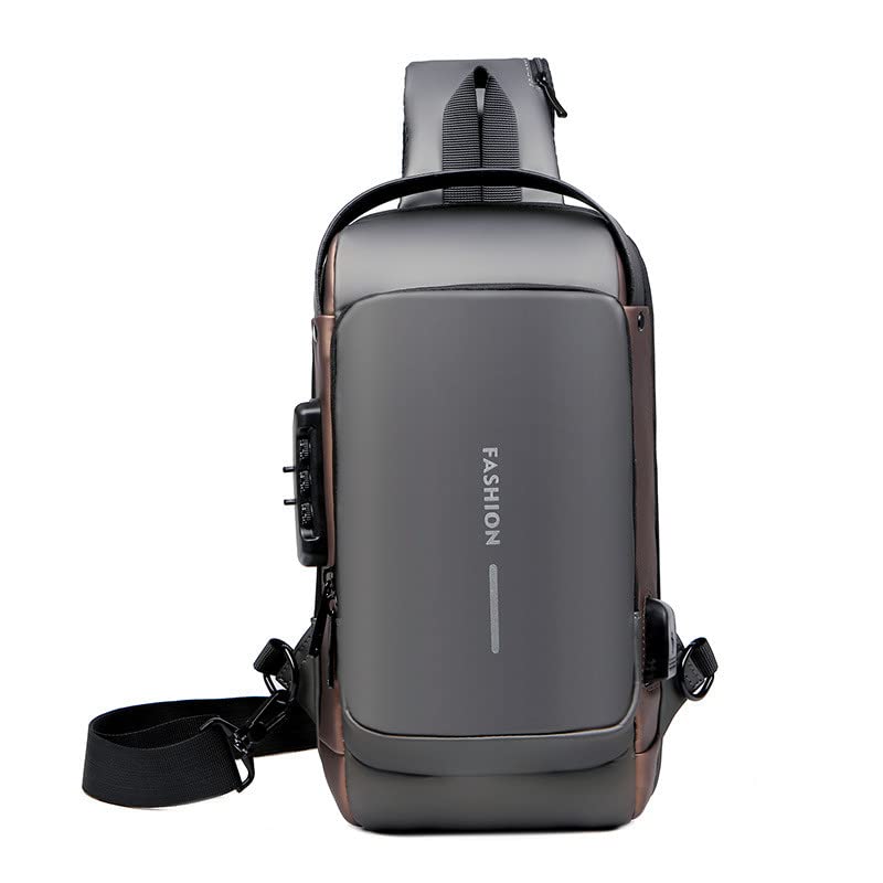 JINTAO Anti-Theft Waterproof USB Charging Crossbody Sling Bag - Sport Shoulder Chest Daypack for Men & Women - Perfect for Travel, Gym, Hiking & Outdoor Activities