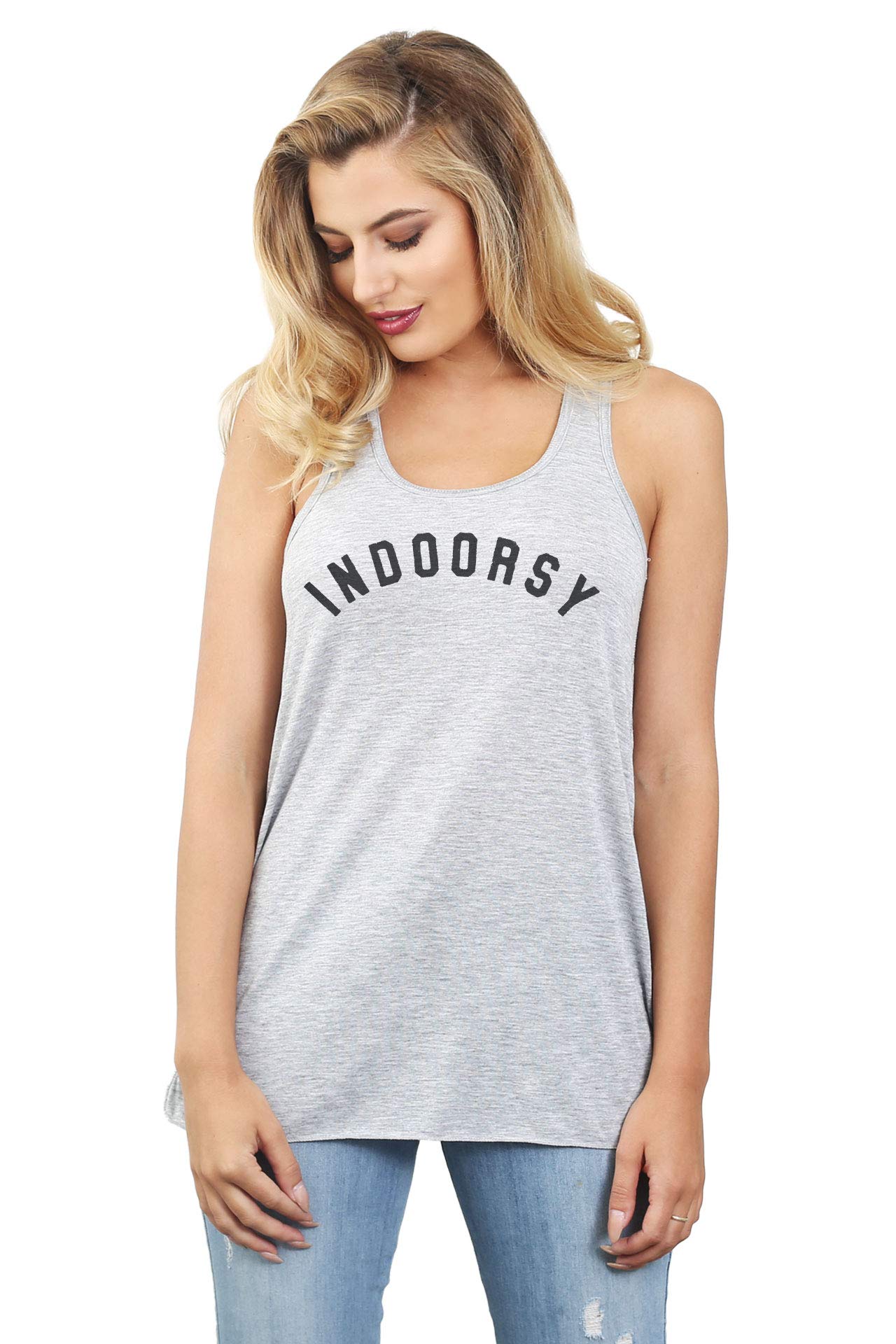 Women's Sleeveless Flowy Racerback Yoga Tank Top - Breathable Workout Top for Gym, Running & Lounge Wear - Perfect for Yoga, Pilates & Casual Summer Outfits