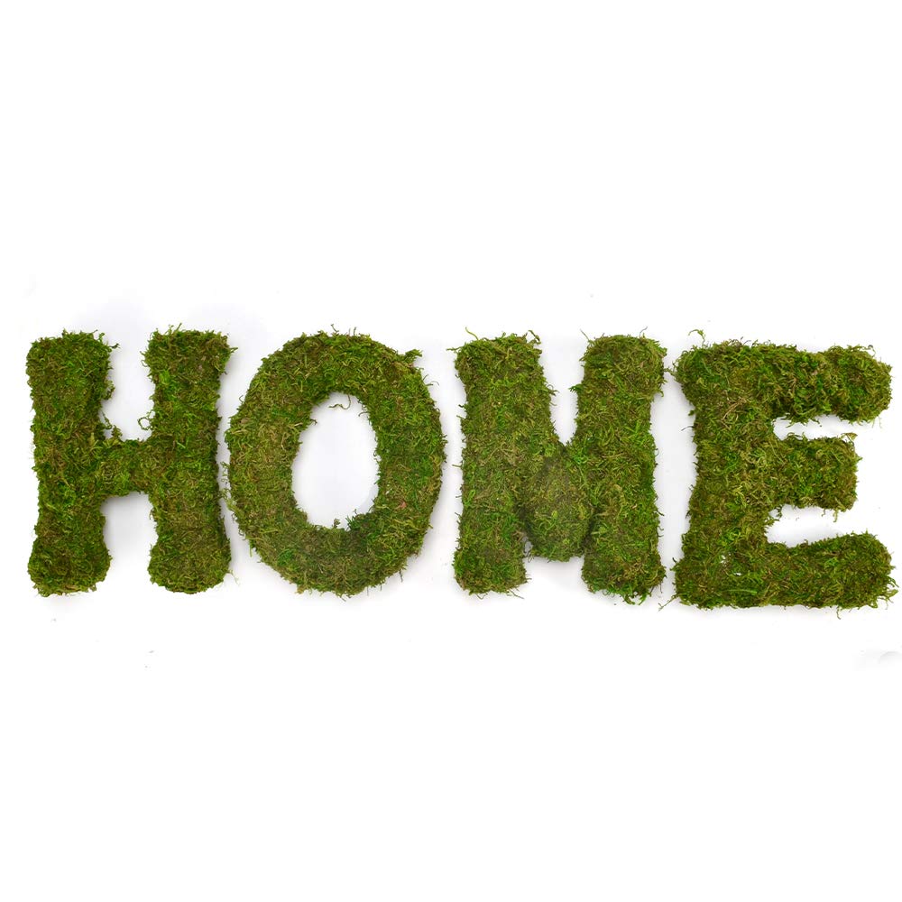 BYHER Decorative Moss Monogram Letters - Rustic Home Sign for Table Decor, Wedding Centerpiece, Birthday Gift & Farmhouse Décor | Perfect for Living Room, Nursery & Party Decorations
