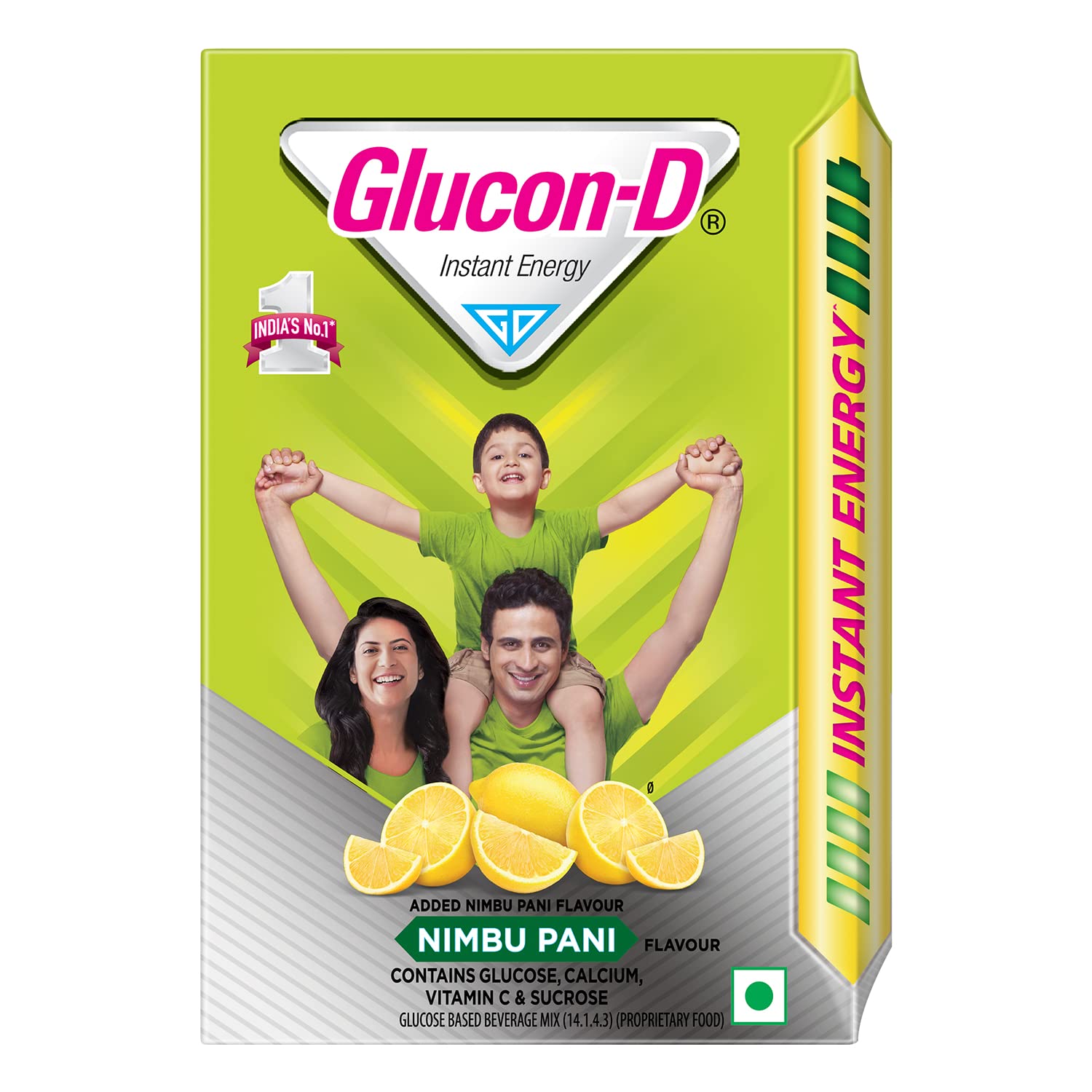 Glucon-D Nimbu Pani Glucose Powder (450g, Refill) | Instant Energy Drink Mix with Vitamin C & Calcium | Tangy Lemon Flavor | Supports Immunity & Bone Health | Perfect for Sports, Workouts & Daily Energy Boost
