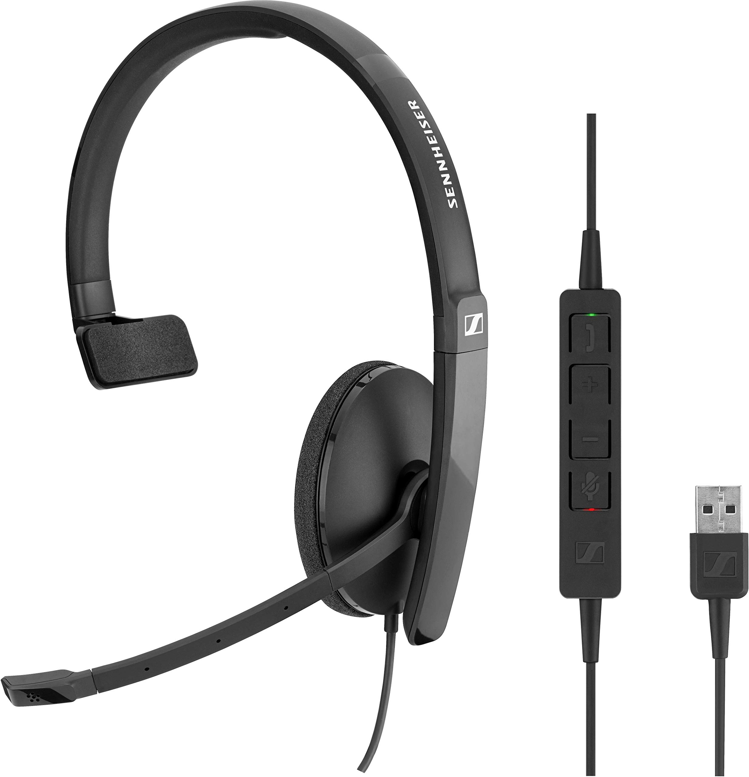 Sennheiser EPOS I ADAPT SC 130 USB Wired On-Ear Headset with Active Noise Cancelling - Certified for Skype for Business (Black/White) - Perfect for Office Calls, Remote Work & Online Meetings