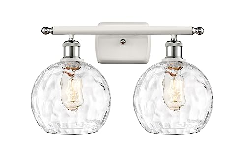 White And Polished Chrome / Clear Water Glass