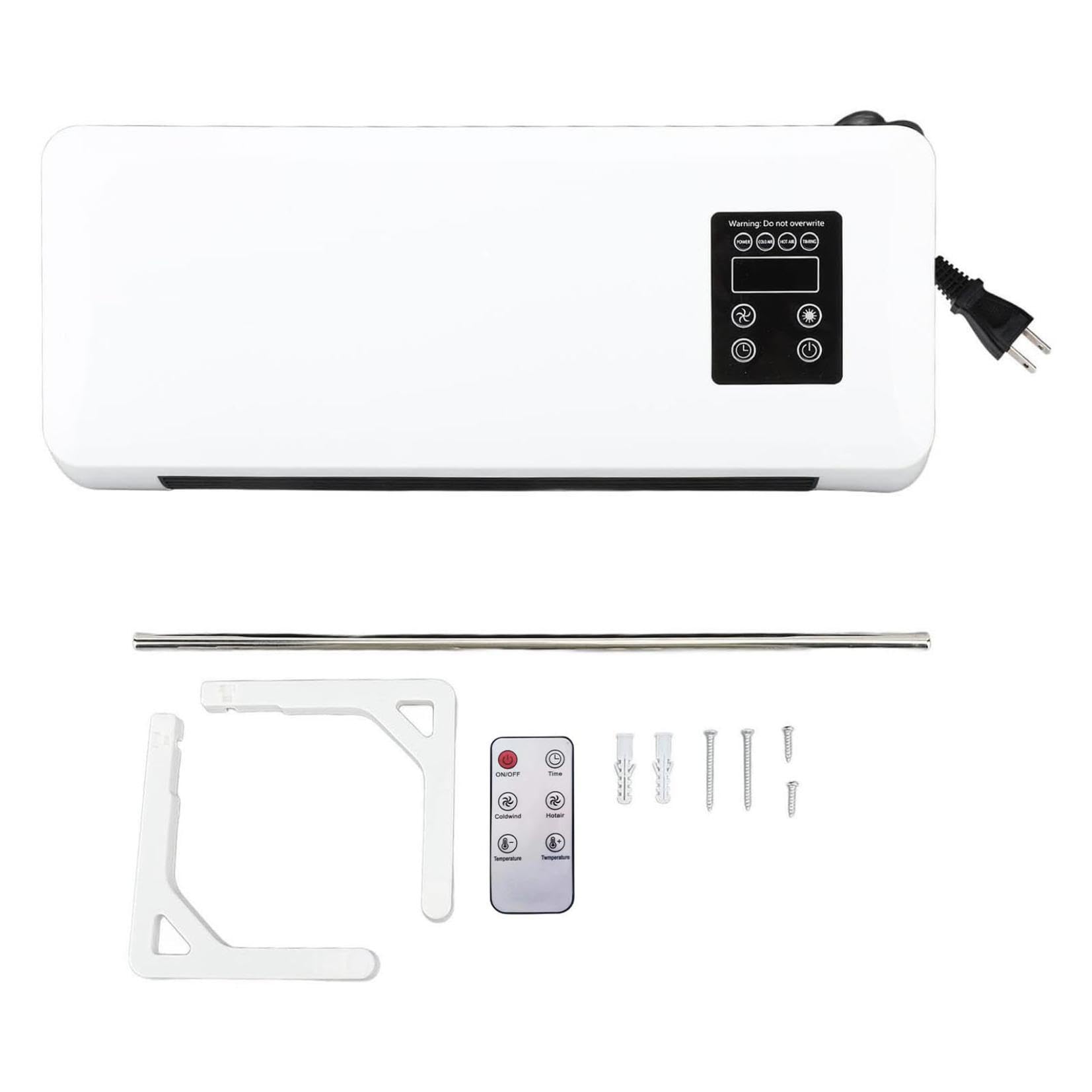 Wall Mounted Ductless Air Conditioner & Heater - 1500W Remote Control Indoor AC Unit with Timer for Bedroom, Living Room | Energy Efficient Cooling & Heating for Home Comfort