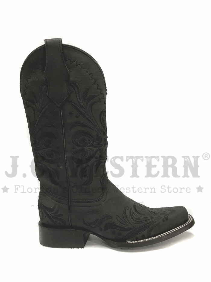 Circle G L5464 Women's Western Embroidery Square Toe Cowgirl Boots - Black | Comfortable & Stylish for Rodeo, Country Dancing & Everyday Wear