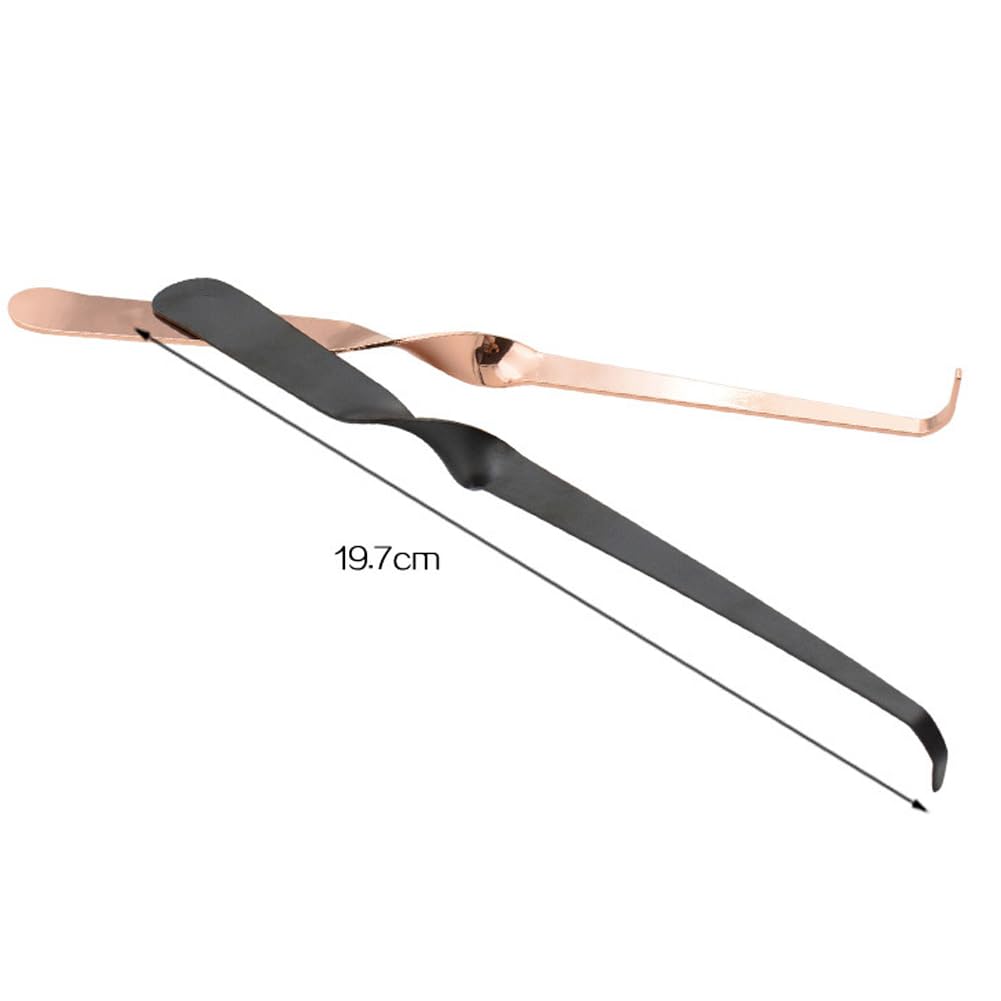 Mollensiuer 3-Pack Stainless Steel Candle Wick Dippers & Snuffers Set - Black, Silver, Rose Gold for Aromatherapy, Home Decor & Romantic Ambiance