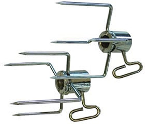 Premium Commercial-Grade HD Rotisserie Forks - Chrome Plated Meat Forks with 1/2
