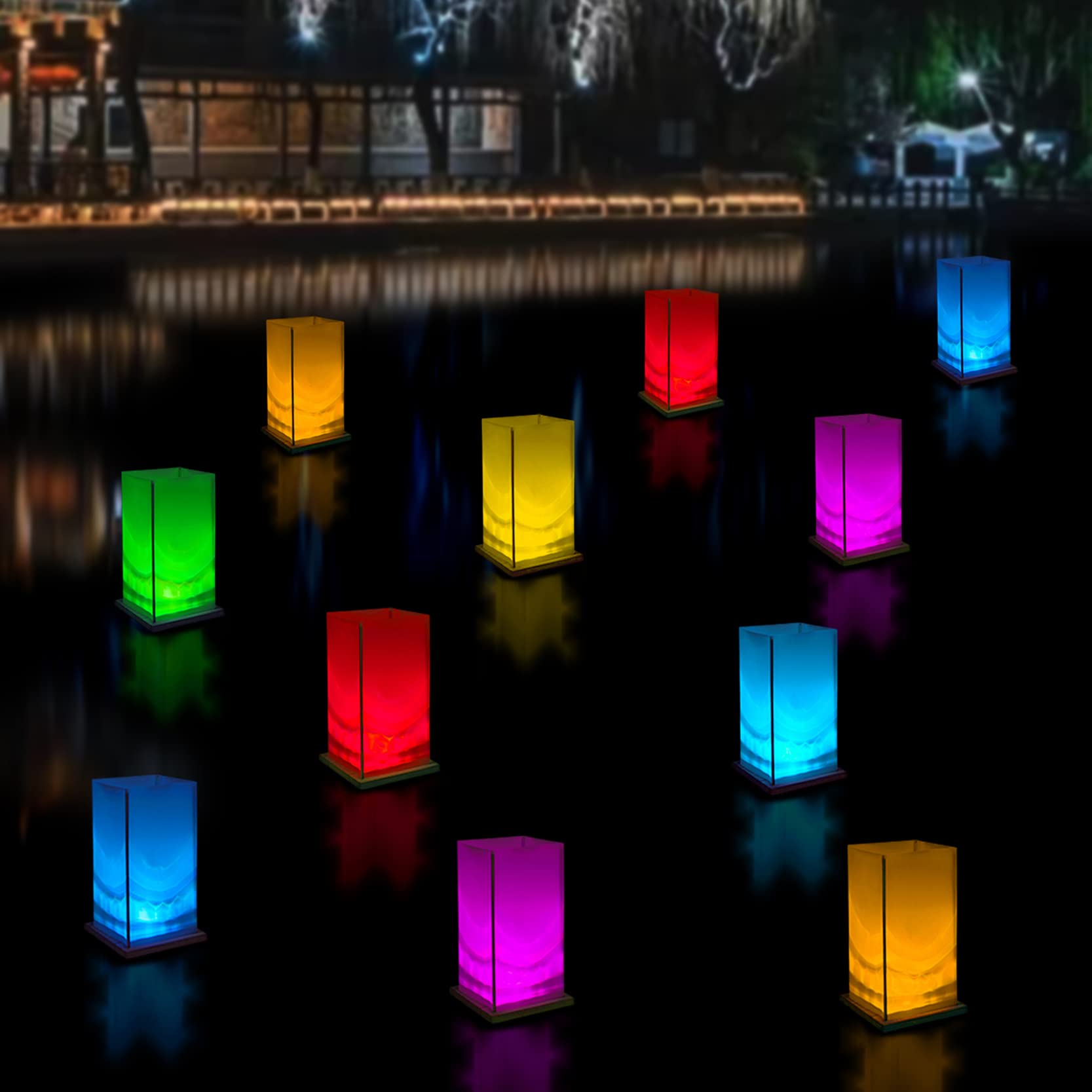 8 Pack LED Floating Pool Lights with Remote - 13 Color Changing Waterproof Outdoor Lights for Pool Party, Wedding, Garden, Backyard & Bedroom Decor - Perfect for Night Swimming, Romantic Ambiance & Outdoor Events