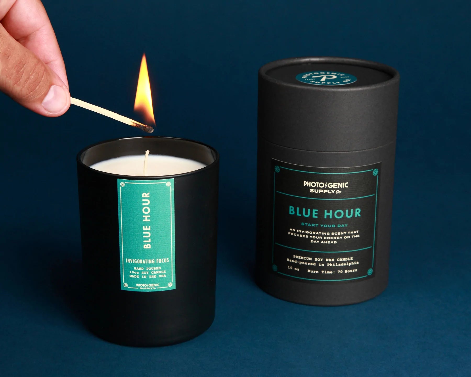 Blue Hour 10oz Soy Wax Candle - Handmade Aromatherapy Scented Candle for Relaxation, Home Decor & Romantic Ambiance | Perfect for Bedroom, Bathroom, Yoga & Meditation
