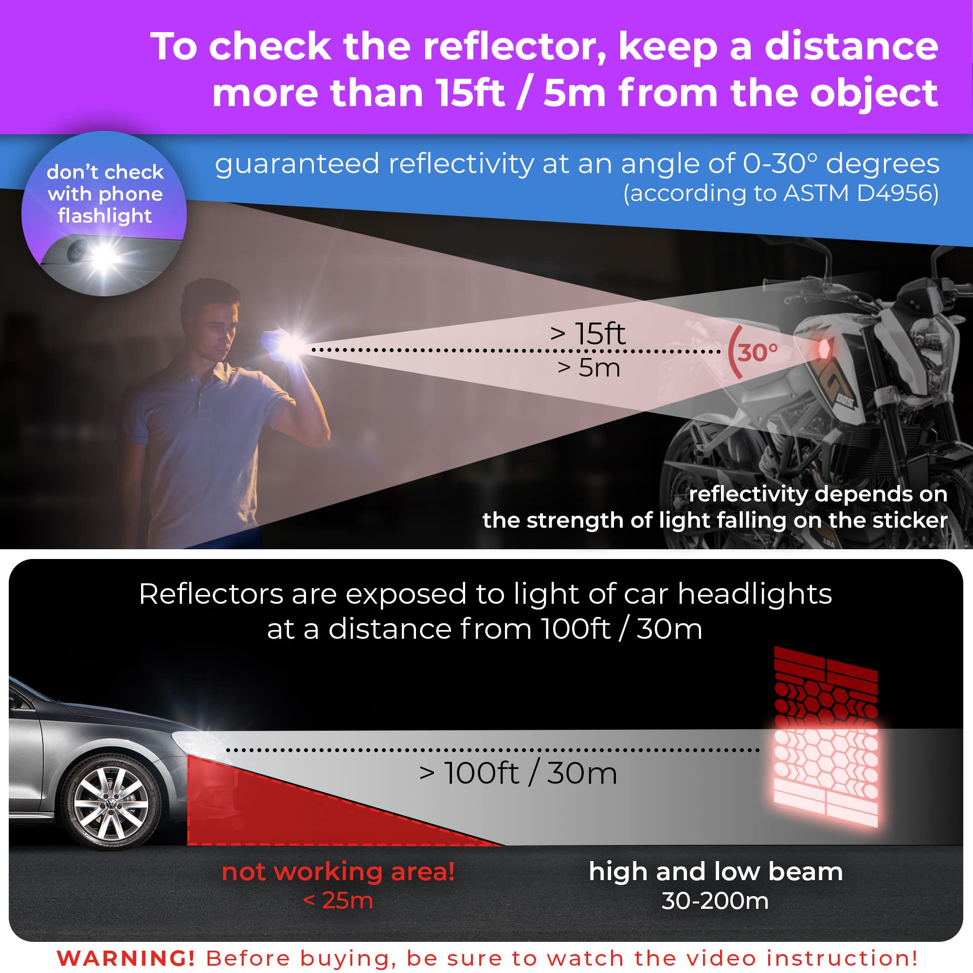101pcs Reflective Safety Stickers Kit - Waterproof Self-Adhesive Decals for Helmets, Bikes, Scooters & More (White-Gray) | High Visibility Nighttime Protection for Cycling, Skateboarding & Outdoor Activities
