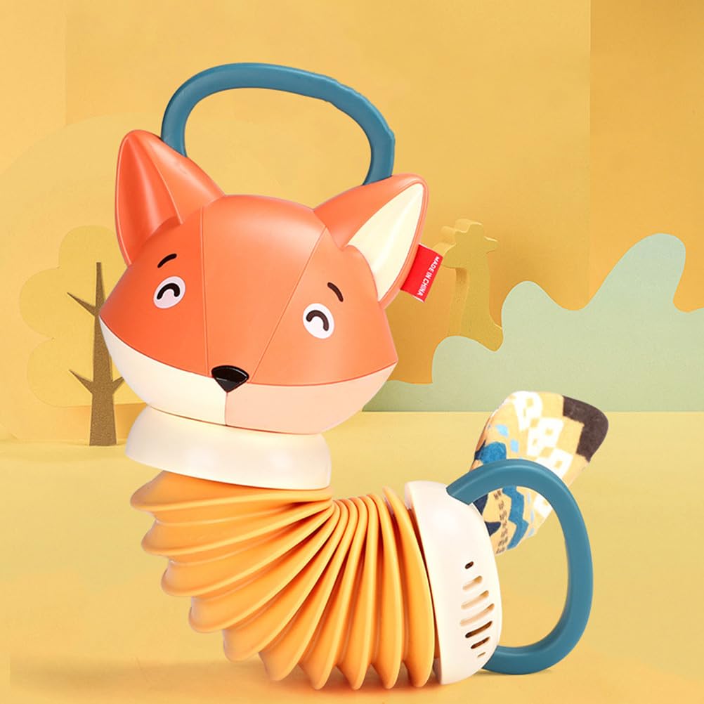 Kid Fox Concertina Toy - 1pc Orange Plastic Accordion Musical Instrument for Toddlers & Kids | Early Learning, Birthday Gift, Preschool Music Education