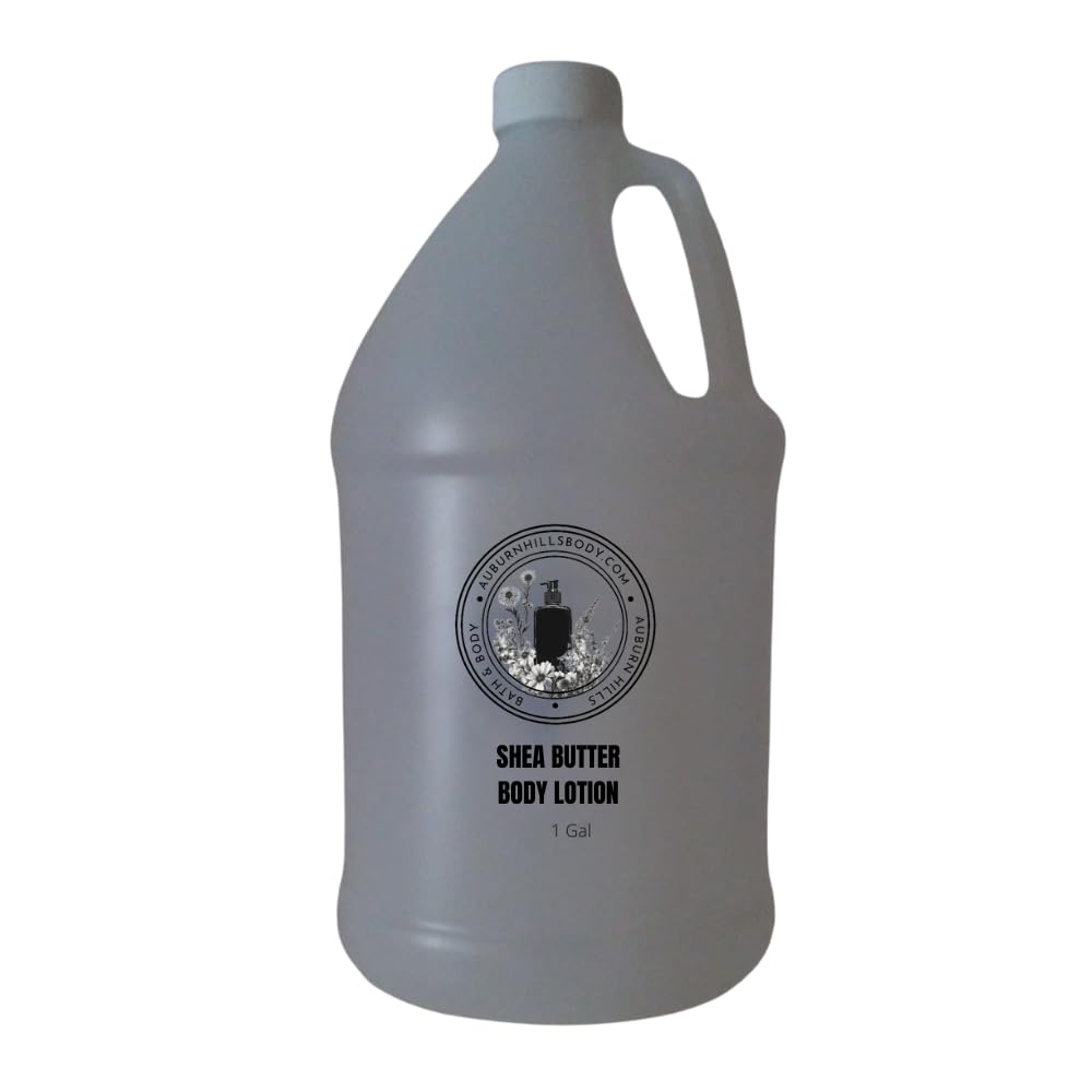 Auburn Hills Cappuccino Scented Shea Butter Body Lotion - 1 Gallon Moisturizing Cream for Dry Skin - Perfect for Spa, Massage & Daily Hydration
