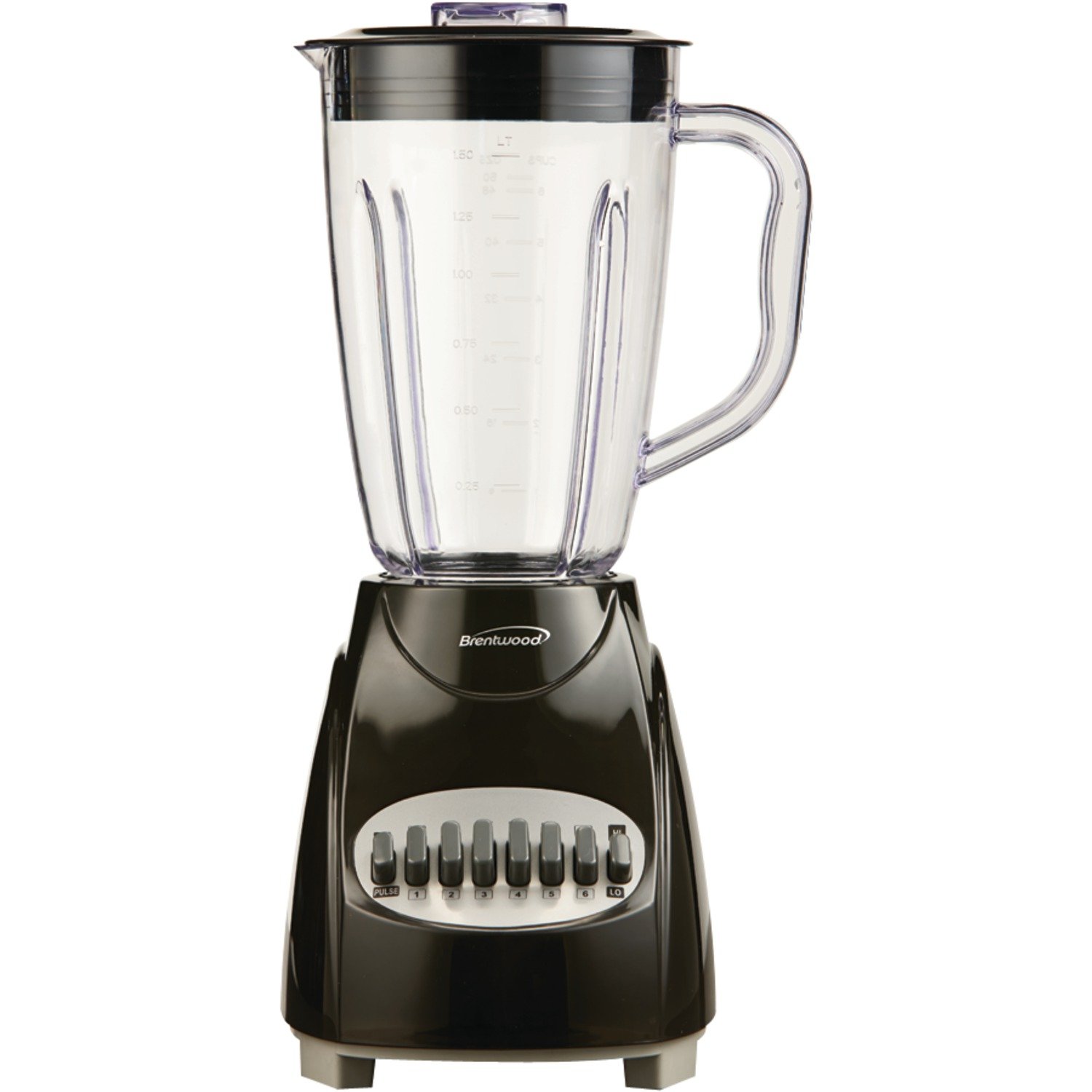 Brentwood 12-Speed Blender with Pulse Function - Powerful Countertop Blender for Smoothies, Shakes & Food Prep - Black (Ideal for Home Kitchen, Healthy Drinks & Meal Preparation)