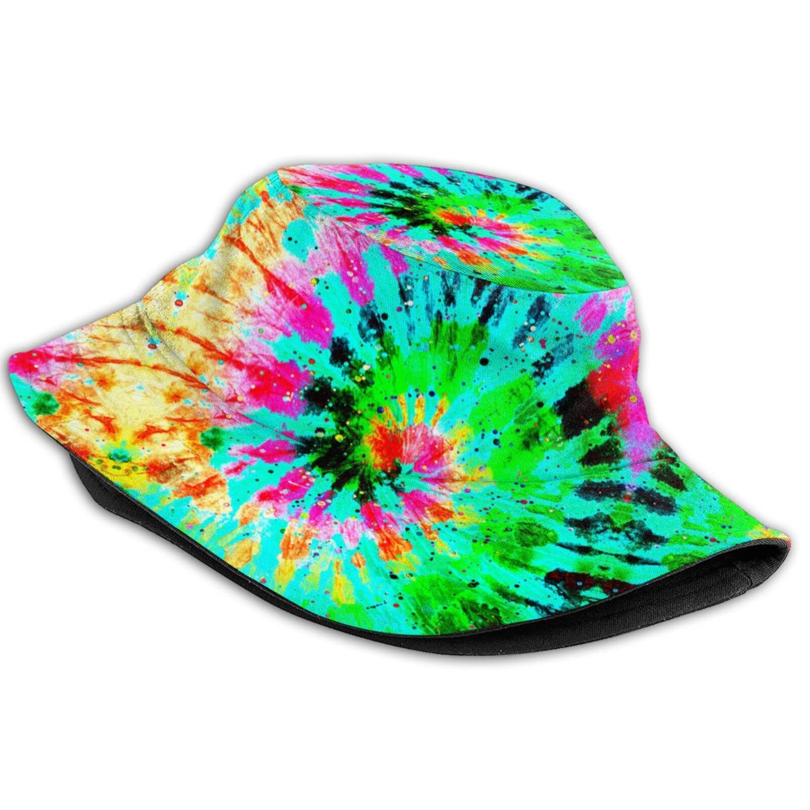Vibrant Tie Dye Bucket Hat - Colorful Summer Unisex Sun Hat for Beach, Music Festivals & Outdoor Activities