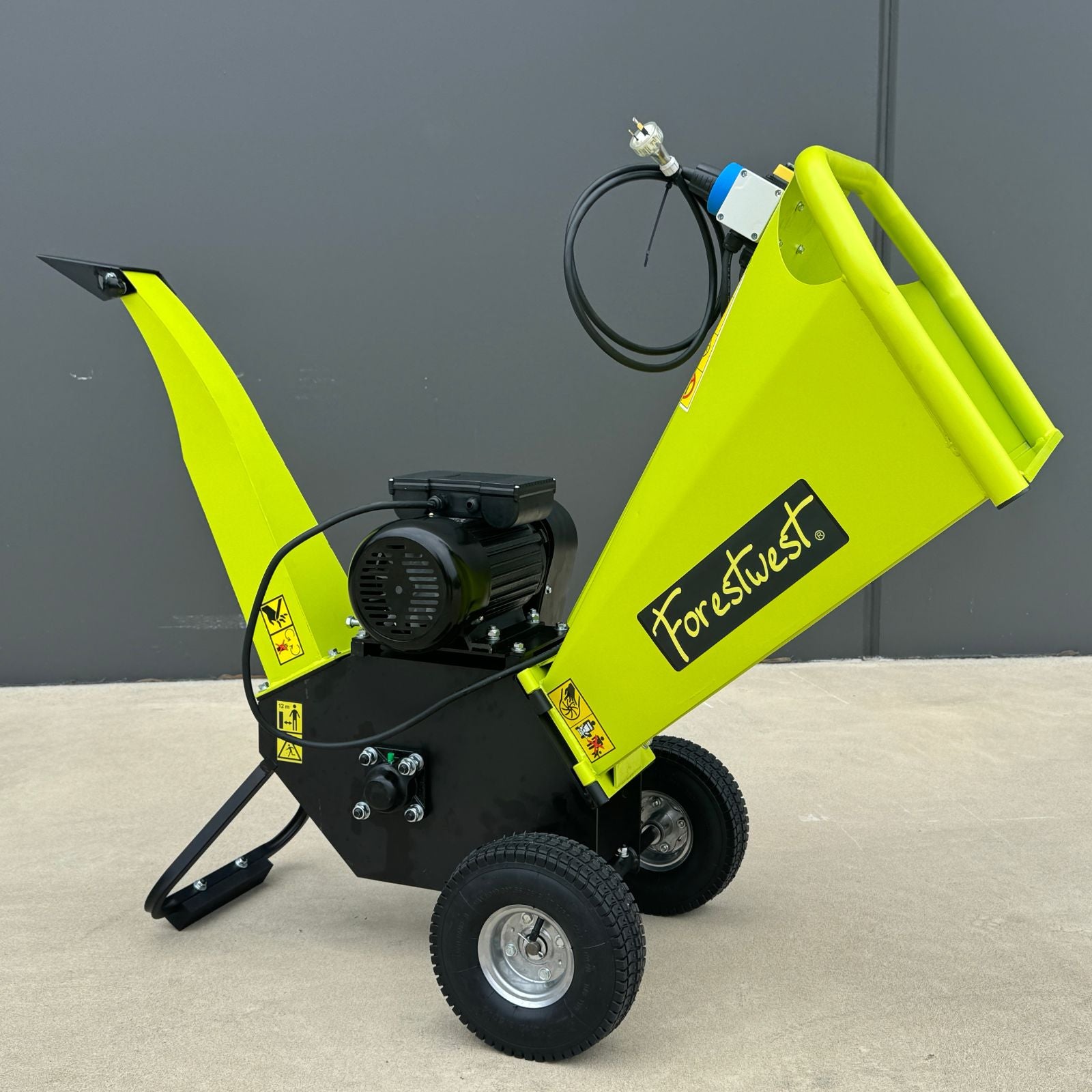 Forestwest 80MM Wood Chipper Shredder - 2200W Heavy Duty Electric Garden Chipper Mulcher (Model BM11061) for Yard Waste, Leaves, Branches & Composting - Perfect for Home Gardening & Landscaping