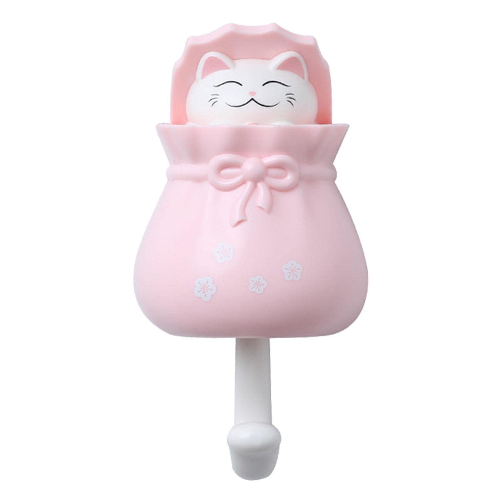 Cartoon Animal Wall Hooks - Adhesive Utility Hooks for Kitchen, Bathroom & Bedroom Organization - Holds Clothes, Shirts, Belts, Towels & Wallets - Pink Home Decor (Perfect for Kids' Rooms, Dorm Rooms & Small Space Organization)