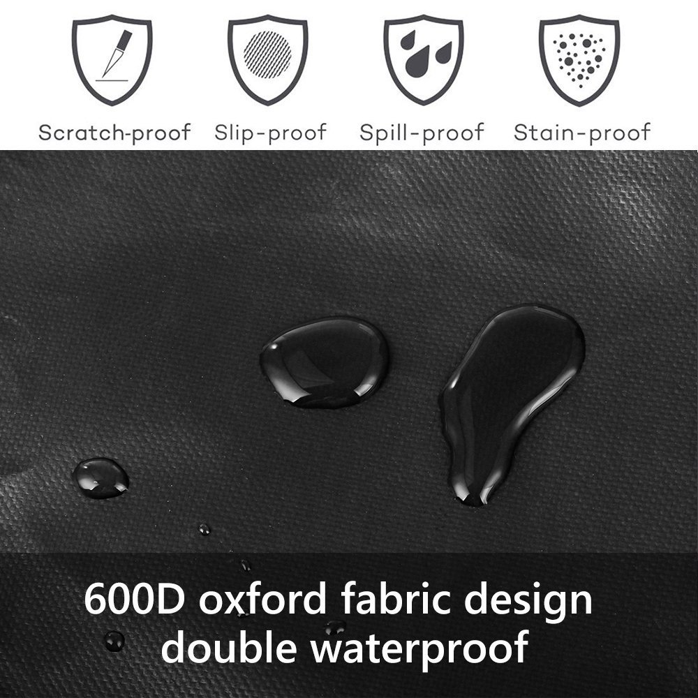 HCMAX Universal Waterproof Non-Slip Dog Car Seat Cover - Pet Cargo Liner for SUV, Truck, Jeep & Van - Durable Black Vehicle Floor Mat Protector for Travel & Outdoor Adventures