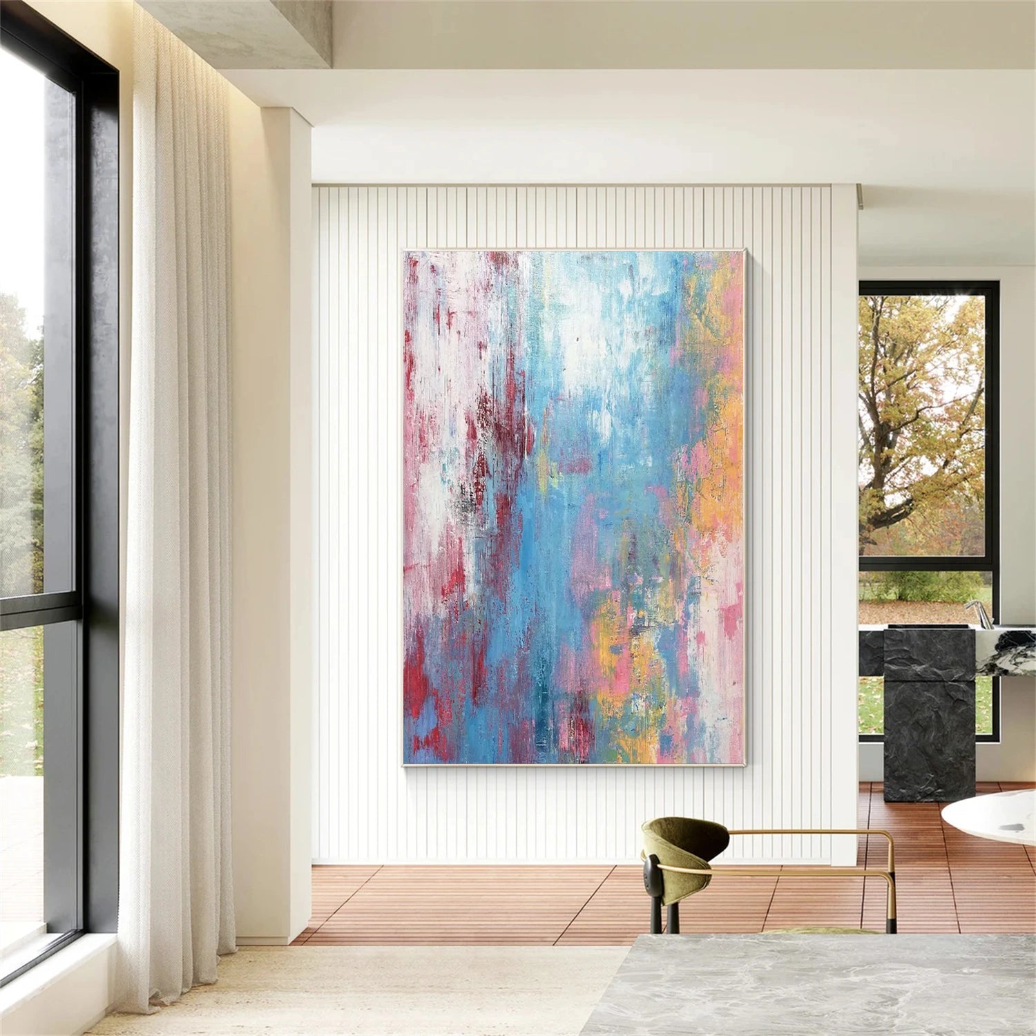 Vibrant Abstract Wall Art Painting #AB471 - Modern Home Decor for Living Room, Bedroom & Office