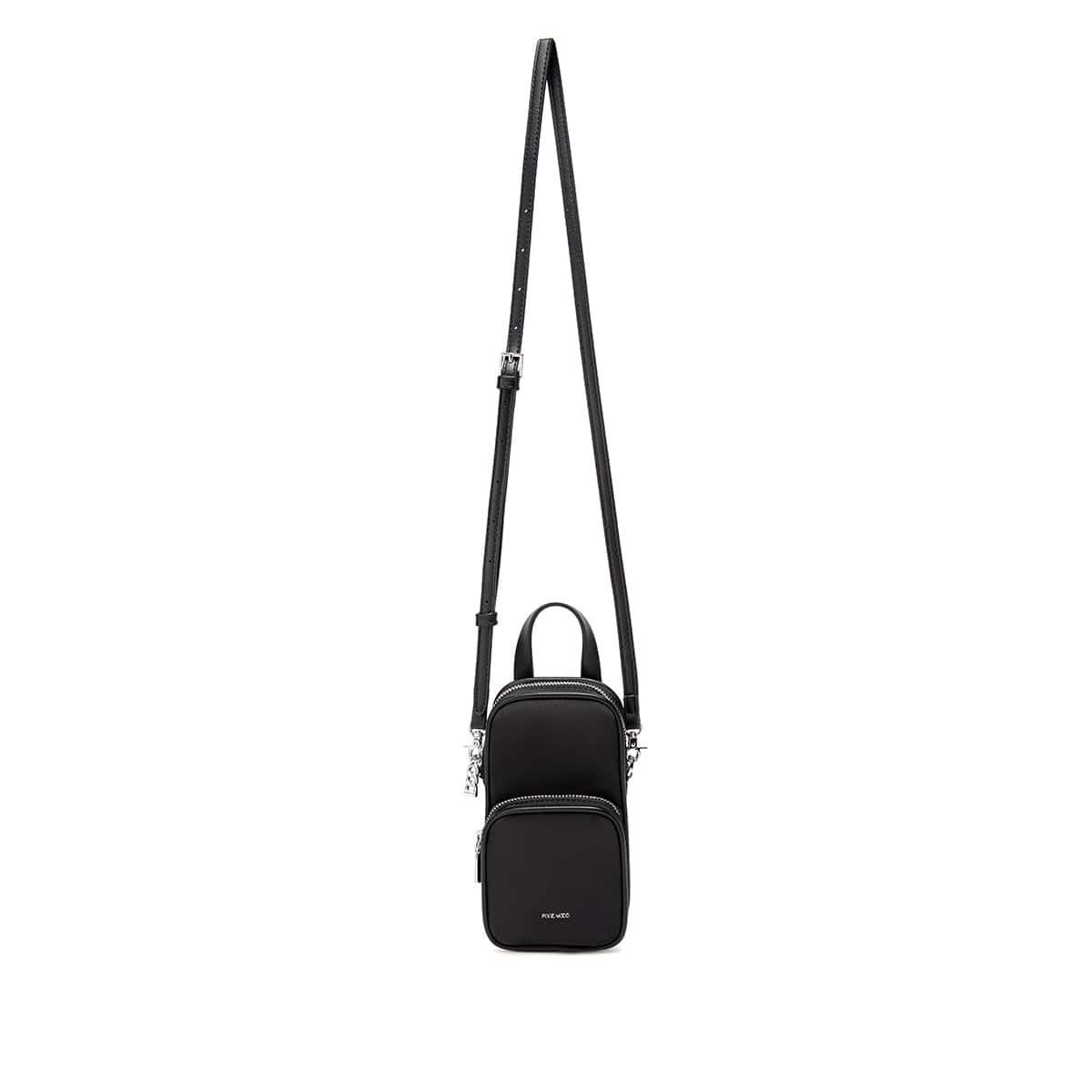 Cassandra Vegan Leather Phone Crossbody Bag - Black Nylon Crossbody Purse for Women | Perfect for Travel, Shopping & Everyday Use