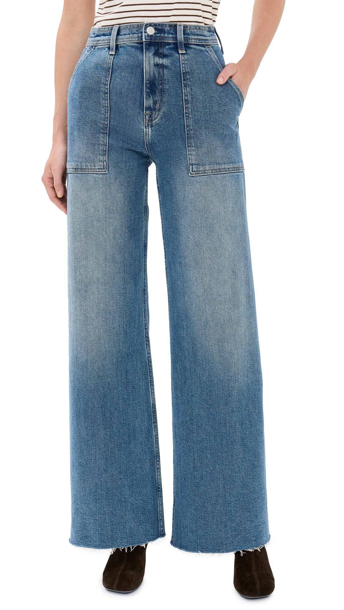 Women's Pistola Denim Penny Utility Jeans - High Waist Stretch Skinny Jeans for Casual Wear & Everyday Outfits