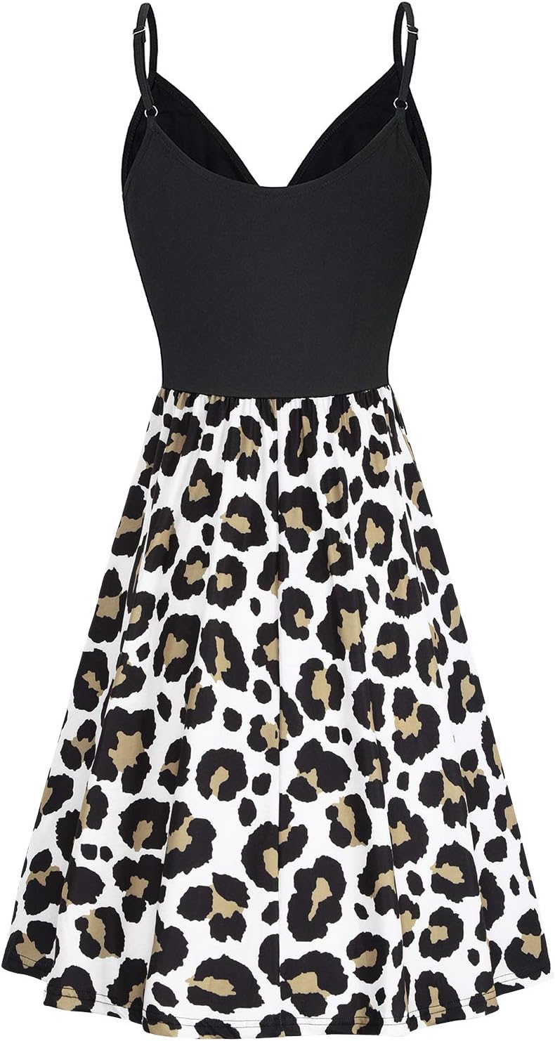 Elegant V-Neck Spaghetti Strap Casual Dress with Pockets - Perfect for Summer Outings, Beach Vacations & Date Nights