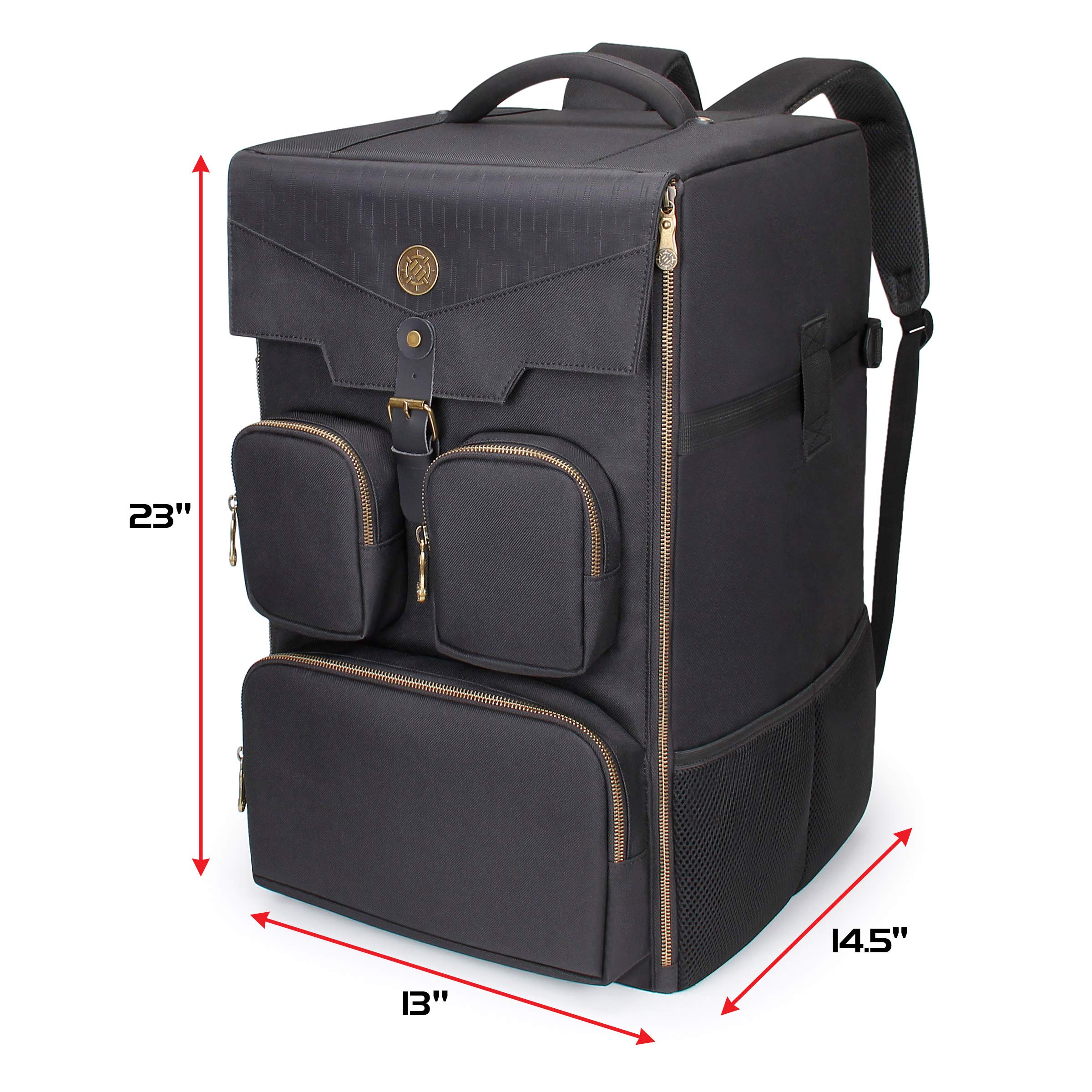 Premium Board Game Backpack - Heavy-Duty Rigid Storage Case with Padded Shoulder Straps & Carry Handle - Organizer Pockets for Dice, Cards & Accessories - Perfect for Tabletop RPGs, Game Nights & Travel Adventures