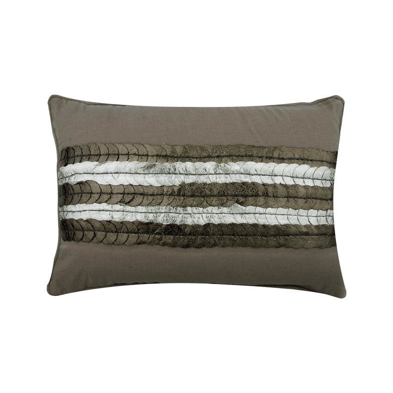 Almost Copper Beige Linen Decorative Lumbar Pillow Cover - Elegant Home Decor for Sofa, Bed & Living Room