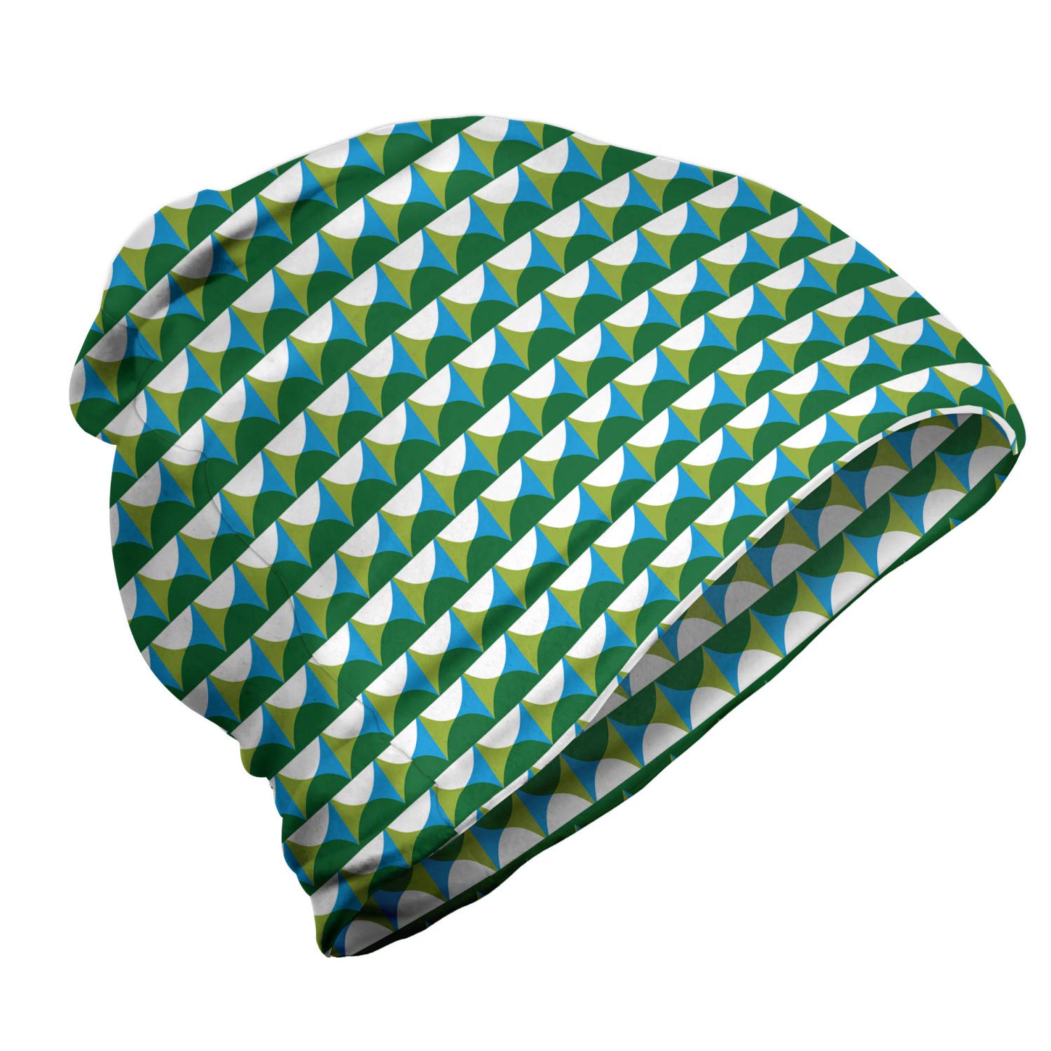 Ambesonne Unisex Beanie Hat - Stylish Geometric Pattern Design for Men & Women - Perfect for Hiking, Camping, and Winter Outdoor Activities