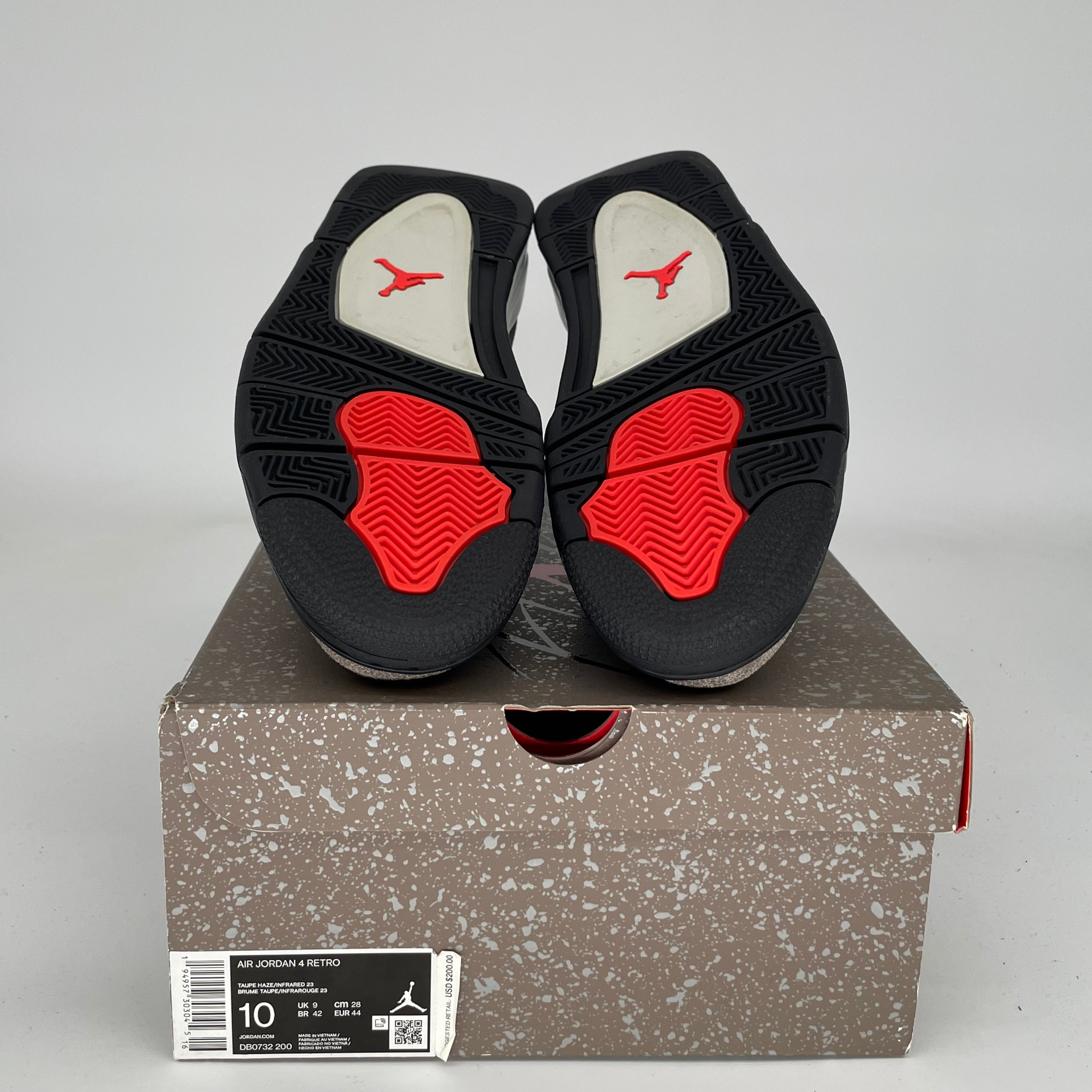 Air Jordan 4 Retro 'Taupe Haze' Men's Basketball Shoes - Size 10 (DB0732-200) | Authentic Sneakers for Streetwear & Casual Outfits