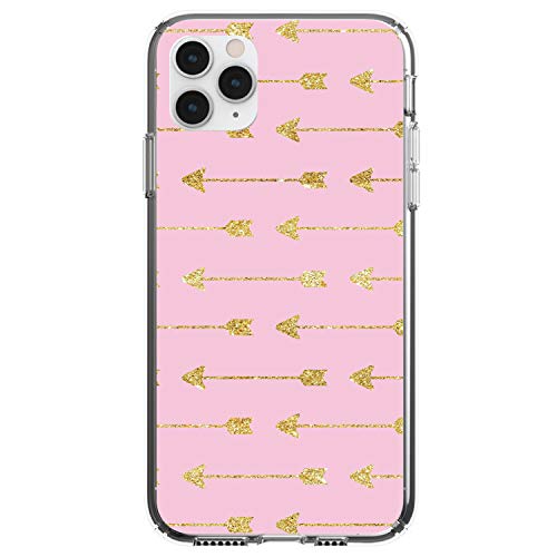 Pink & Gold Print - Arrows Pattern On Clear Case
