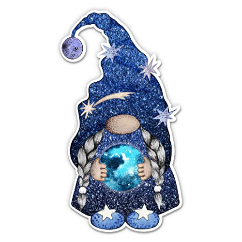 Starry Sky Planets Galaxy Elf Girl Vinyl Stickers - 5 Inch Waterproof Decals for Laptop, Car, Phone, Water Bottle - Celestial Fantasy Decor for Teens Room & School Supplies