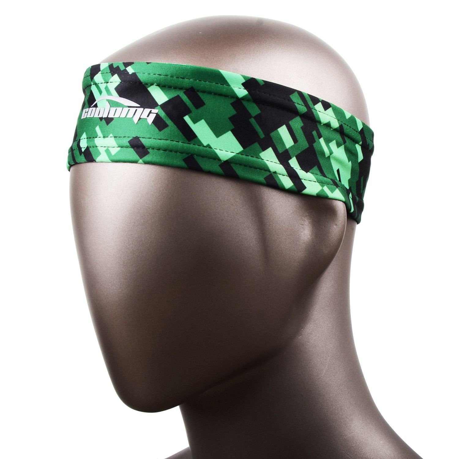 Stylish Green and Black Headband for Women & Men - Soft Stretch Hair Band for Sports, Workouts, Yoga, and Everyday Use