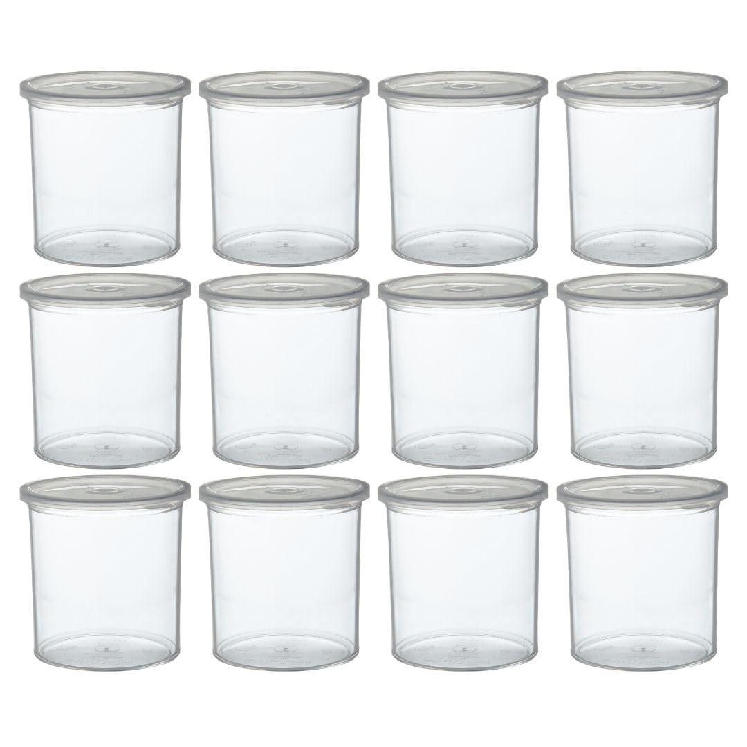 Carlisle 1.2 Quart Clear Plastic Food Storage Containers with Lids - 12 Pack for Kitchen, Restaurant & Home Use - Ideal for Meal Prep, Leftovers & Bulk Food Storage