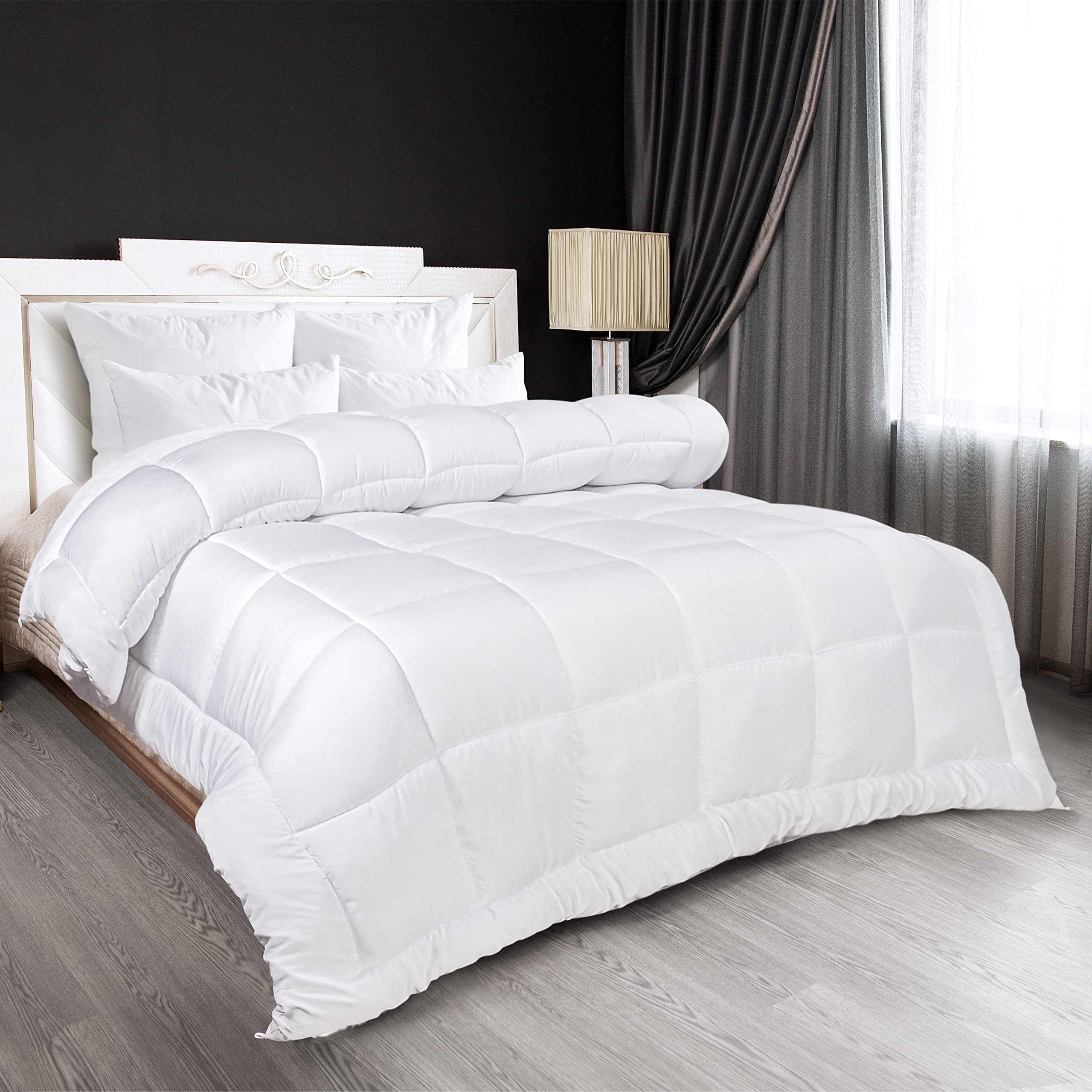 Utopia Bedding All Season Down Alternative Quilted Full Comforter - Hypoallergenic Duvet Insert with Corner Tabs, Machine Washable, Soft & Breathable Bedding (White) - Perfect for Master Bedroom, Guest Room & Dorm Comfort