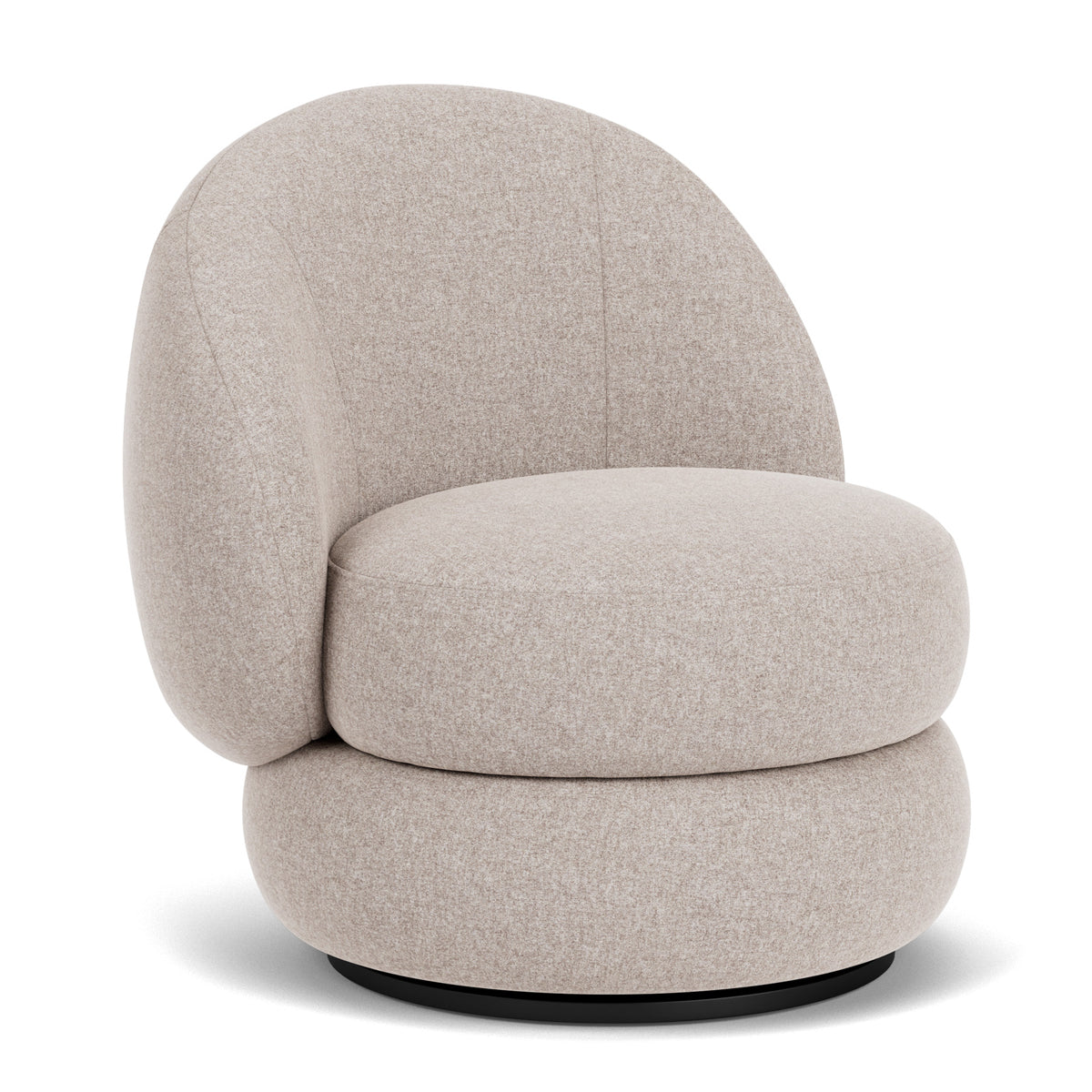 Alma Fabric Swivel Armchair - Modern Upholstered Lounge Chair with 360° Rotation, Comfortable Living Room Accent Chair for Home Office, Reading Nook, or Bedroom Relaxation