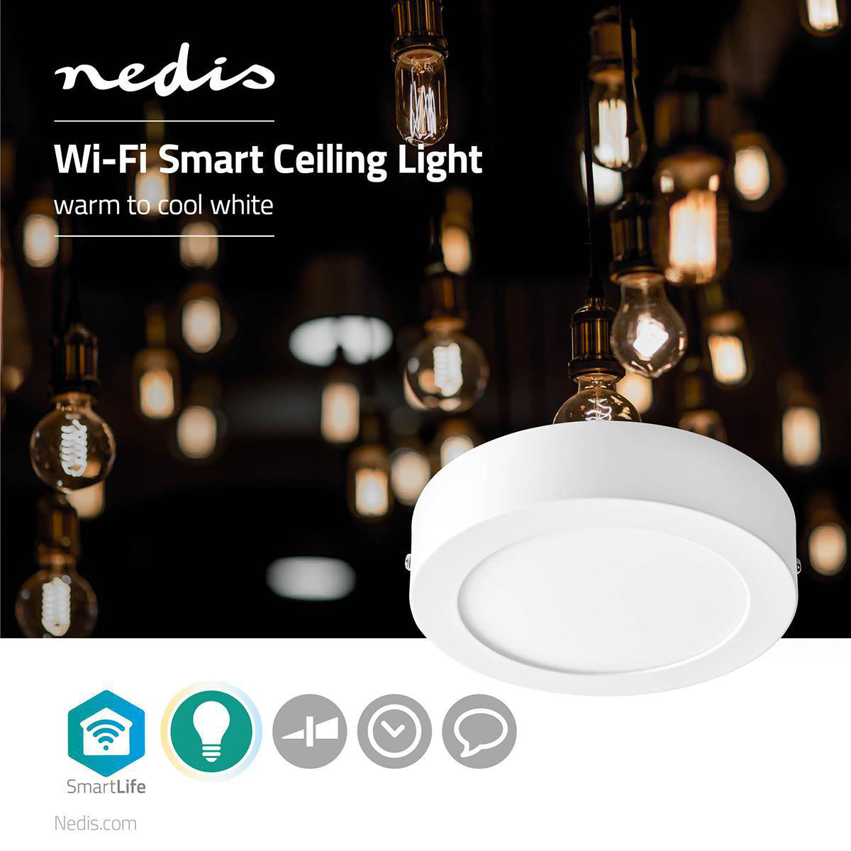 SmartLife LED Ceiling Light - Energy Efficient Modern Lighting Fixture for Home, Office & Bedroom | Dimmable & Easy Installation