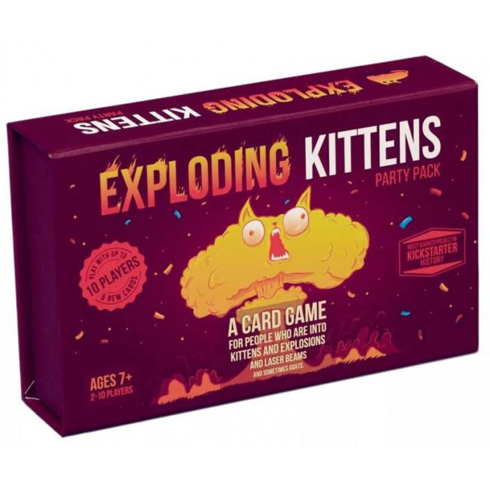 Exploding Kittens Card Game - Party Pack for 2-9 Players | Fun Family & Friends Game Night | Perfect for Game Nights, Parties & Gatherings