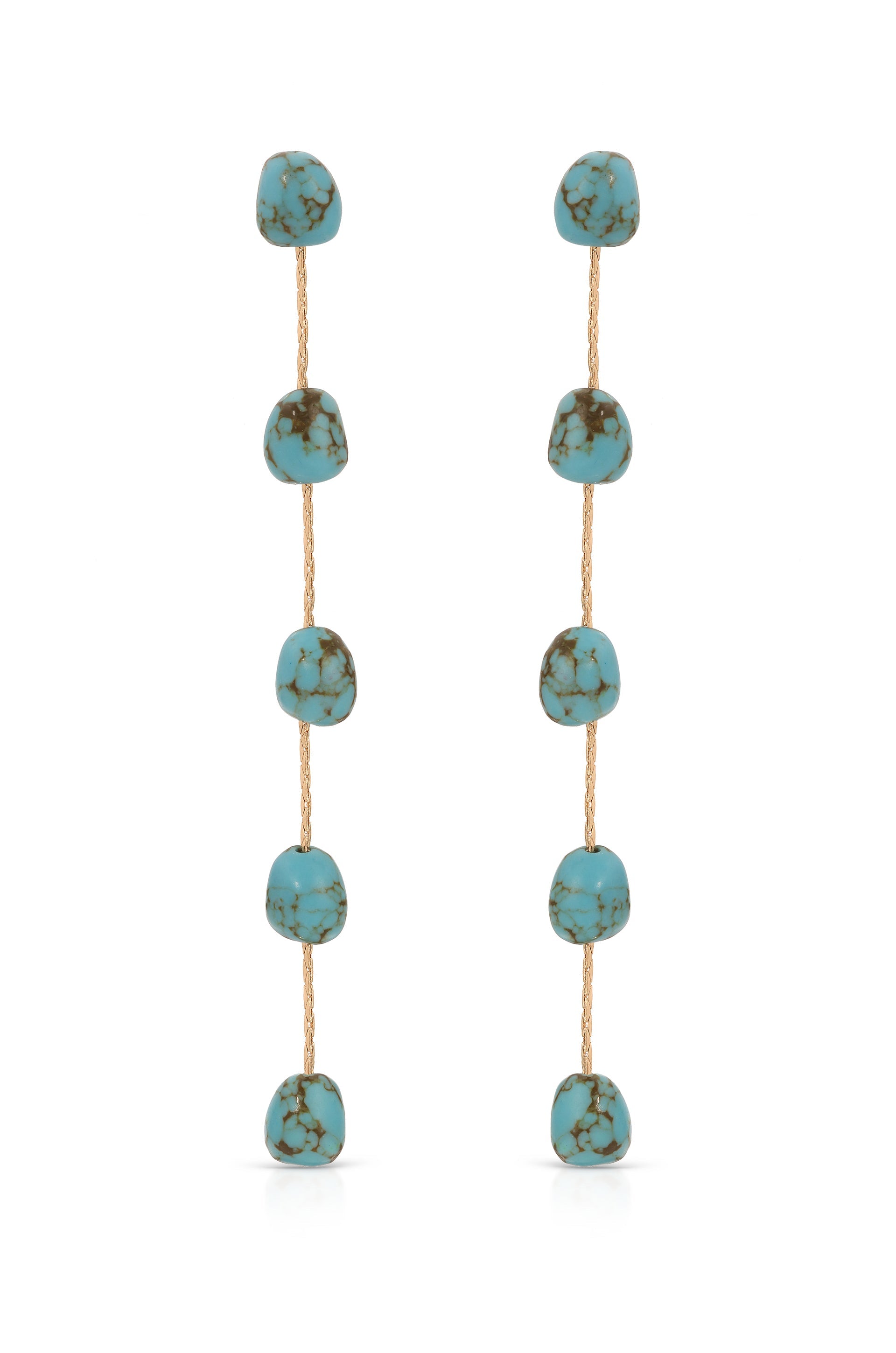Exquisite Turquoise Drop Earrings for Women - Handmade Dangle Earrings with Gemstone - Perfect for Parties, Weddings & Everyday Wear