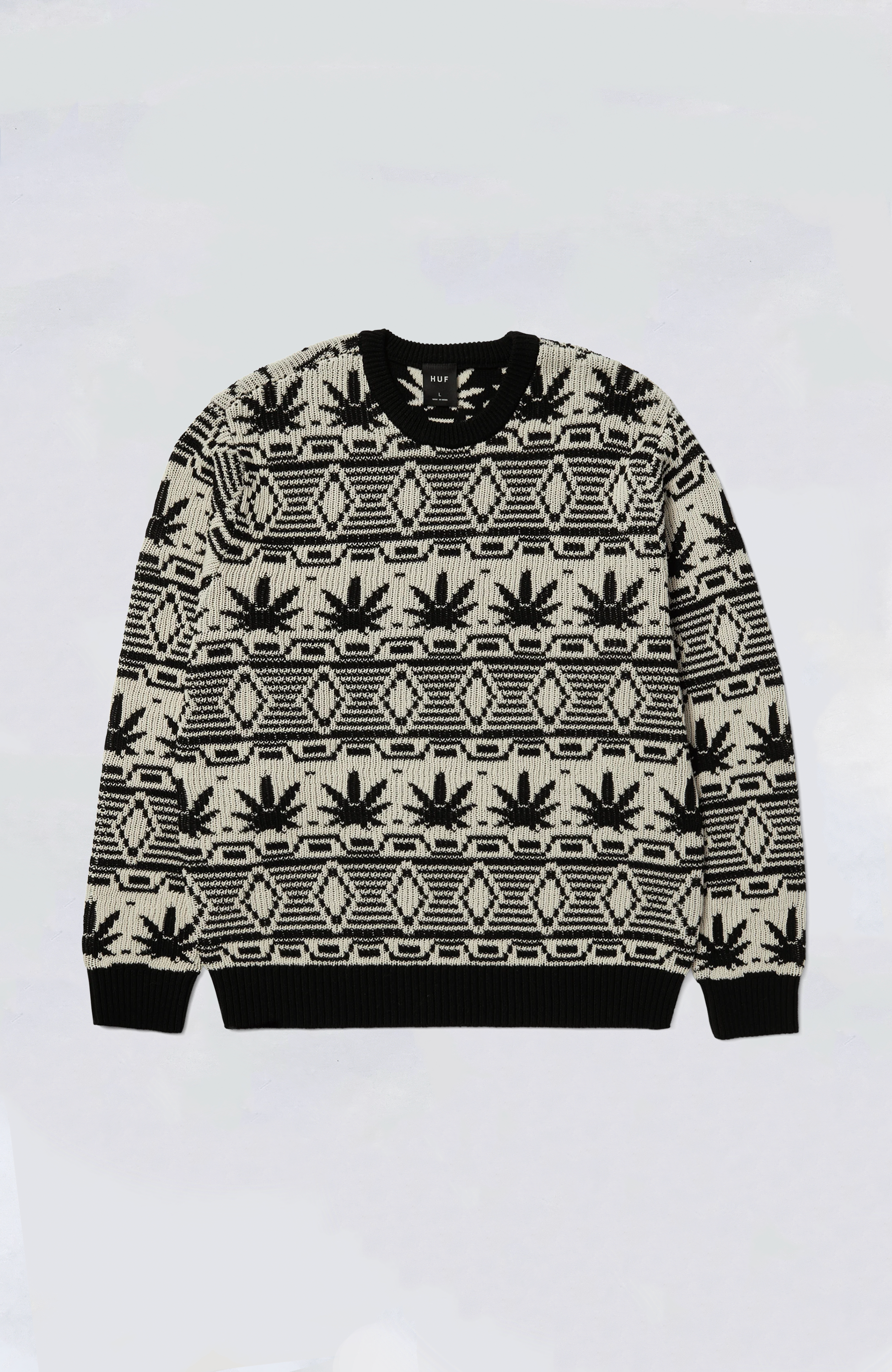 HUF Apres Crewneck Sweater - Men's Casual Pullover for Winter & Fall | Perfect for Streetwear, Snowboarding & Everyday Comfort