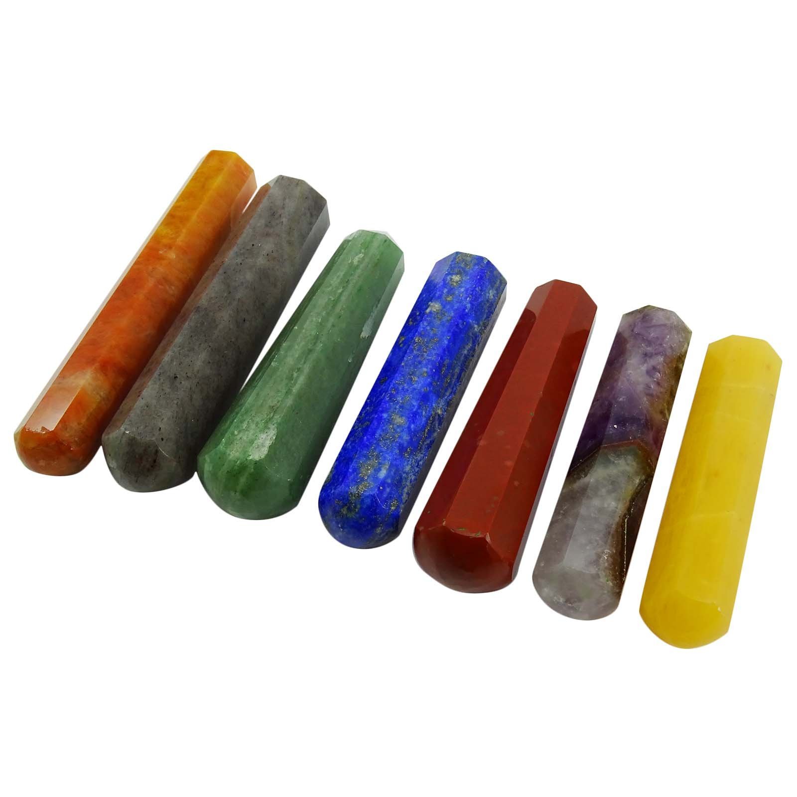 7 Chakra Healing Stone Wand - Energy Charged Reiki Crystal for Meditation, Yoga & Spiritual Balance | Harmonize Multistone Wand for Chakra Alignment & Positive Energy