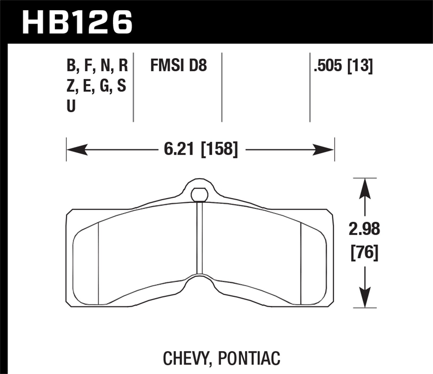 HB126E.505 Blue 9012 High-Performance Motorsport Brake Pads - Premium Ceramic Brake Pads for Racing, Track Days & High-Speed Driving