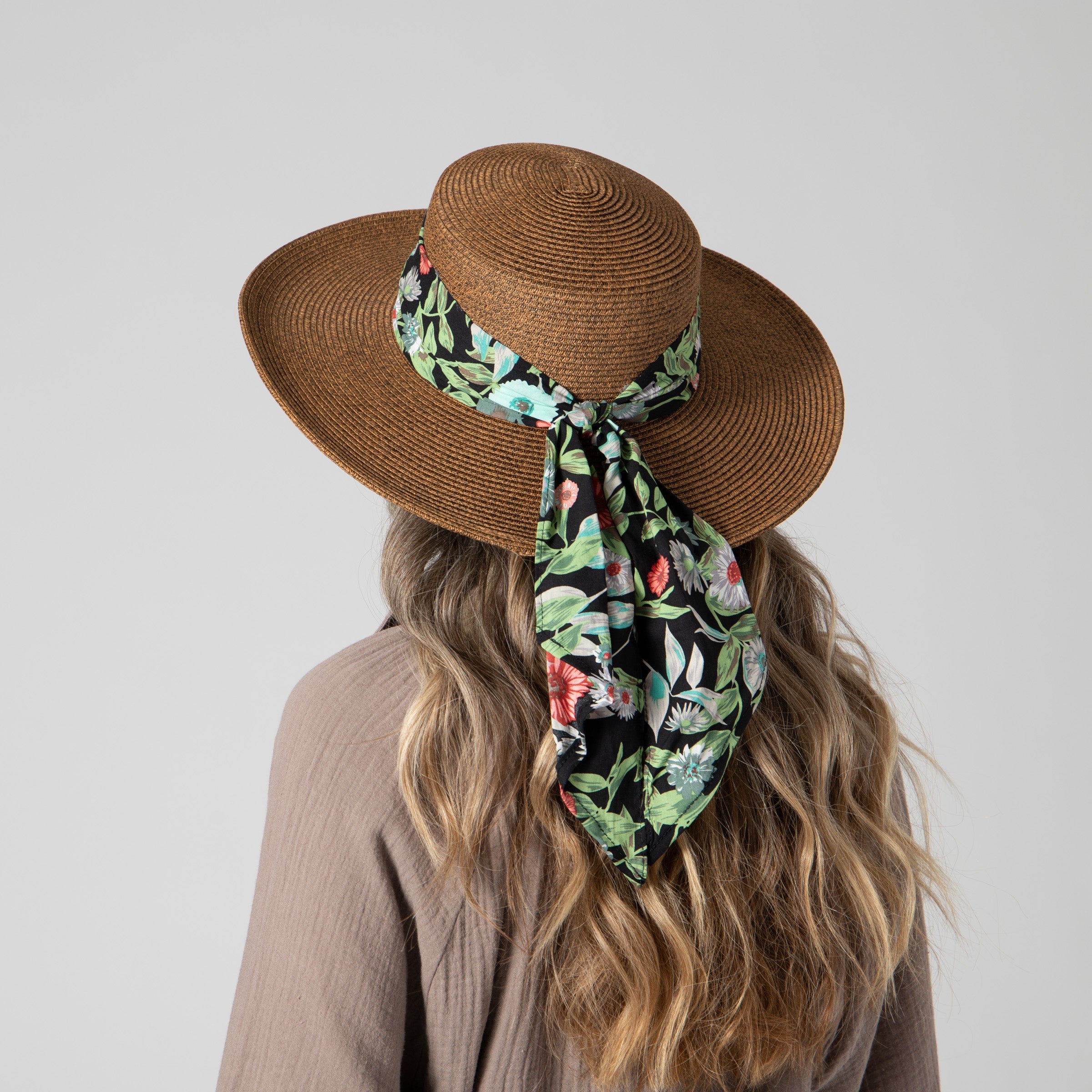 Eden Boater Ultrabraid Wide Floral Band Hat UBM4487 - Stylish Sun Protection for Boating, Beach & Outdoor Activities