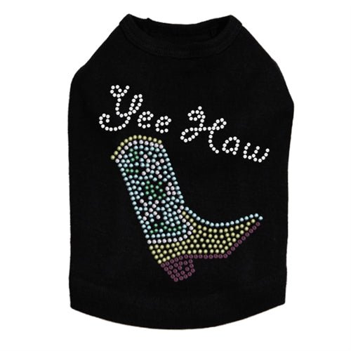 Yee Haw Dog Tank Top - Green & Turquoise Pet Apparel for Dogs - Perfect for Western Themed Parties & Outdoor Adventures