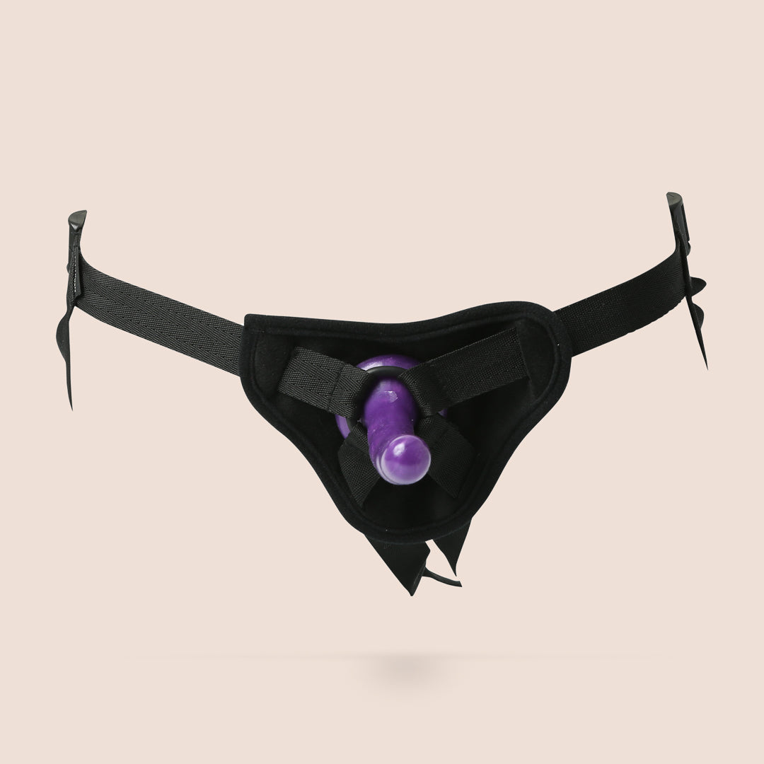 Sportsheets Beginner Strap-On Harness with Dildo | Padded Comfort for Couples | Perfect for Role Play & LGBTQ+ Couples