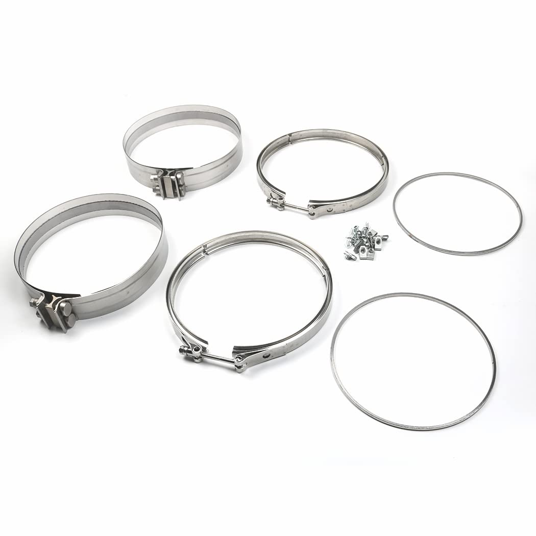 Detroit Engine Filter Clamp & Gasket Kit - Compatible with A680950202, A6809950302, A6804910480 - Perfect for Diesel Engine Maintenance & Repair