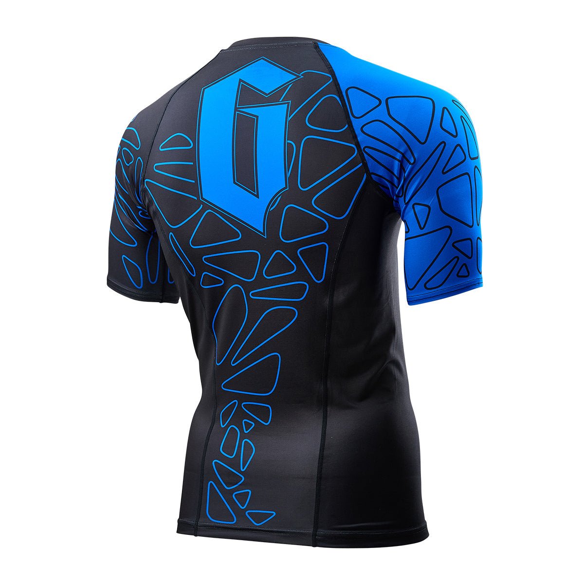 Gameness Men's Short Sleeve Pro Ranked Rash Guard - BJJ MMA Training Shirt for Grappling, Jiu-Jitsu & Combat Sports - Moisture Wicking & UV Protection
