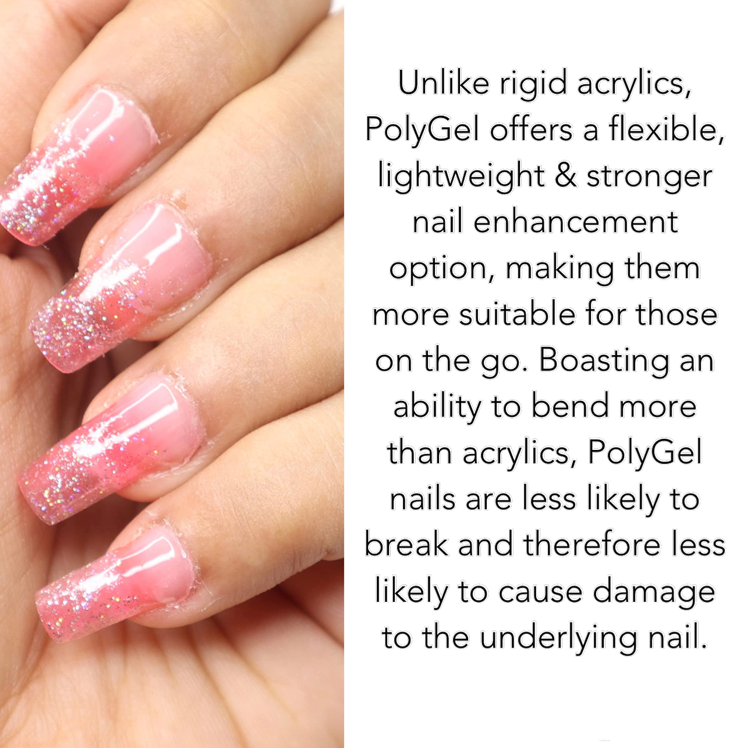Feelhigh 30ml Pink Poly Extension Gel - Professional Builder Nail Gel for Salon & DIY Home Manicures | Trendy Jelly Nail Art Design, Fall Nail Polish | Perfect Gift for Women (Great for Parties, Weddings & Everyday Wear)